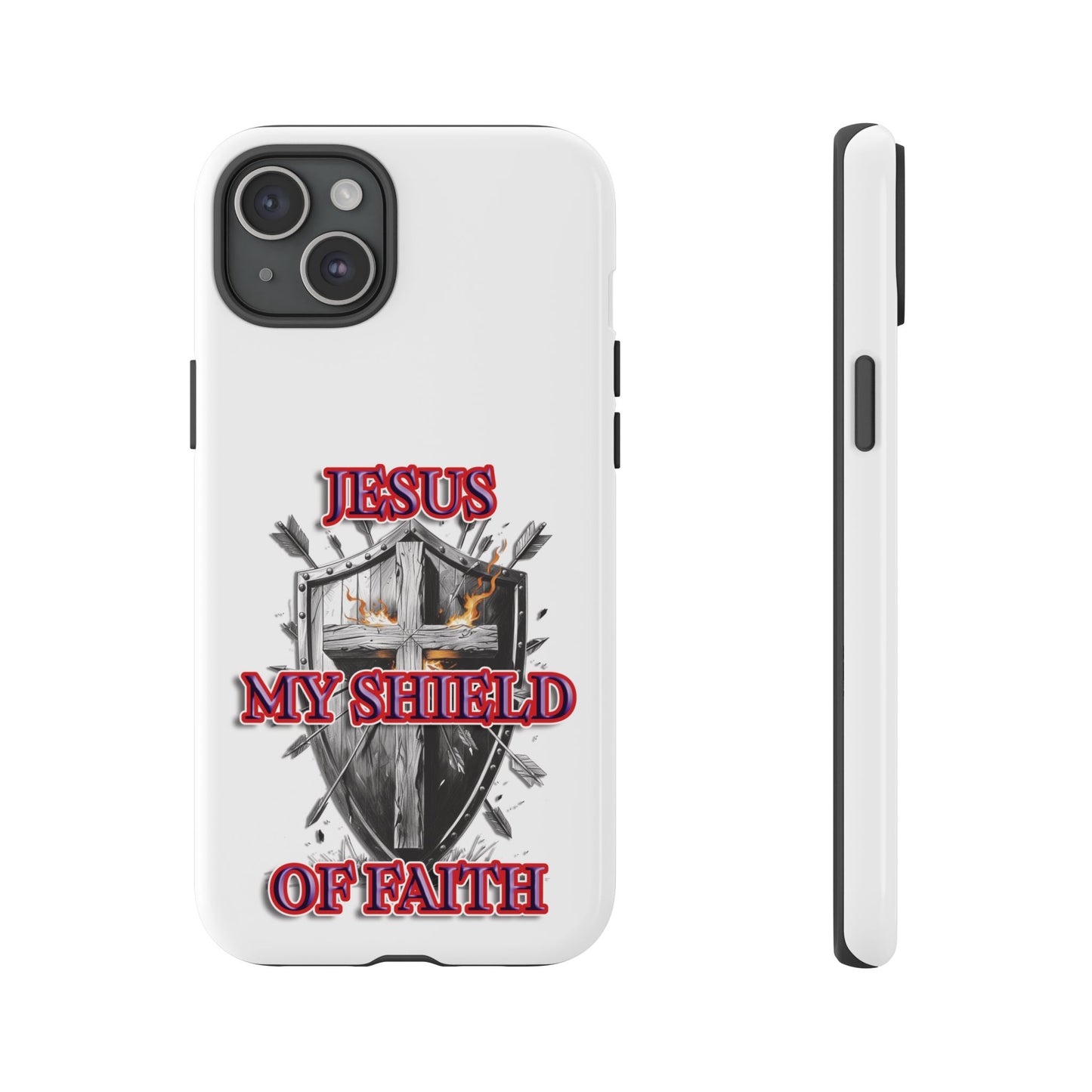 Faith-Inspired Phone Case | Jesus My Shield of Faith | Tough Cases, Christian Gift, Religious Decor, Inspirational Phone Cover, [...]