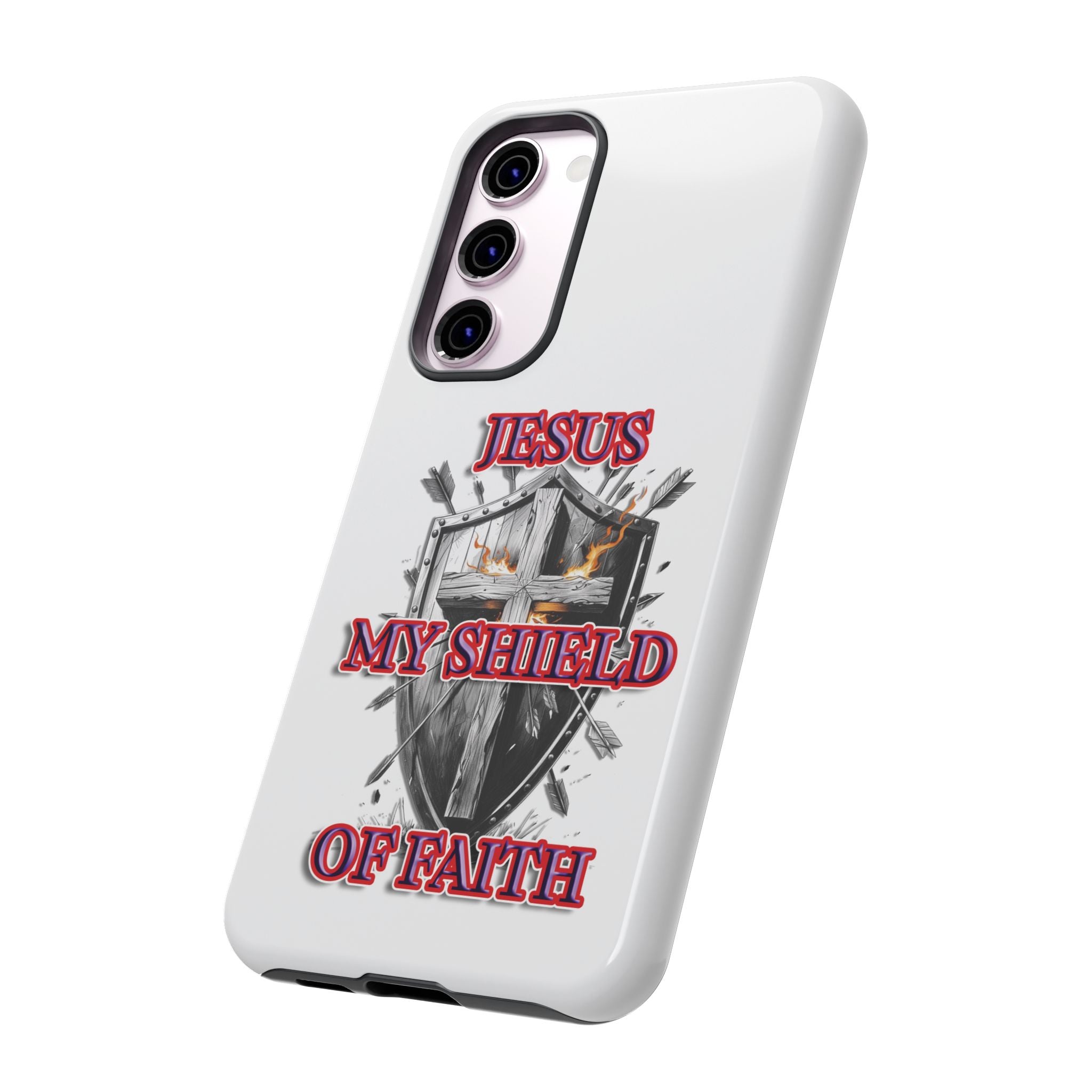 Shield | Phone Case | Jesus My Shield of Faith | Tough Cases, Christian Gift, Religious Decor, Inspirational Phone Cover, [...]