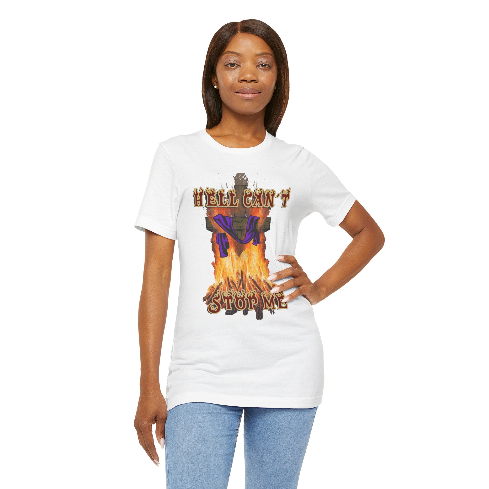 Hell Can't Stop Me –  Nehemiah 9:19 - Faith Over Fire Christian T-Shirt