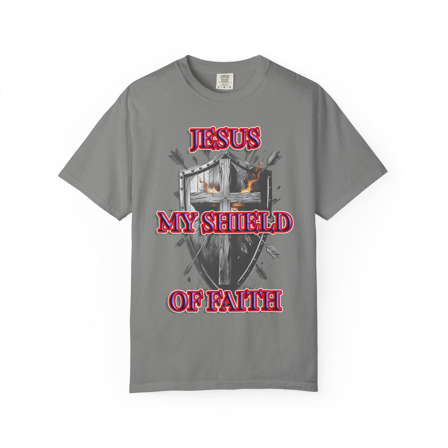 Shield of Faith Christian T-Shirt | Spiritual Armor Apparel | Comfort Colors Premium Tee