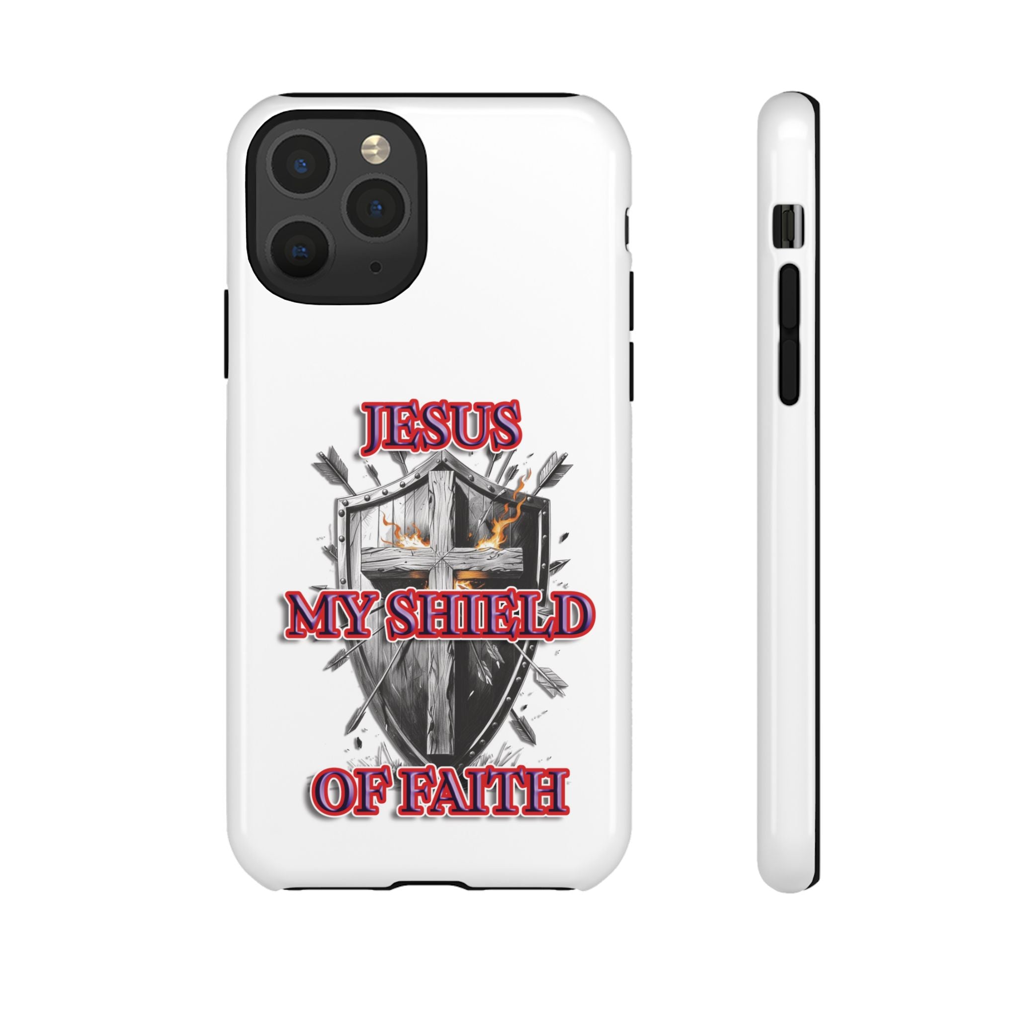 Shield | Phone Case | Jesus My Shield of Faith | Tough Cases, Christian Gift, Religious Decor, Inspirational Phone Cover, [...]