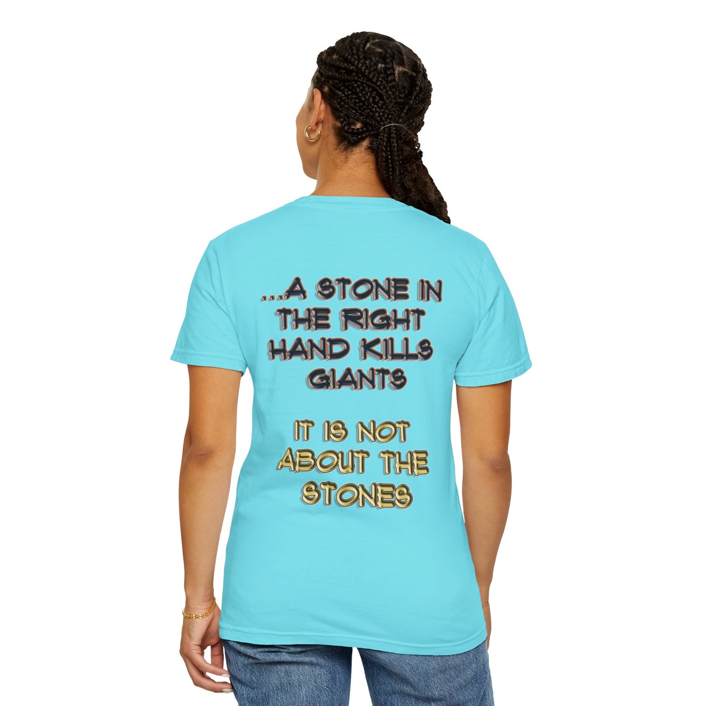 A Stone In The Right Hand Kills Giants Christian Sweatshirt - David and Goliath Faith Apparel - Biblical Wisdom Crewneck