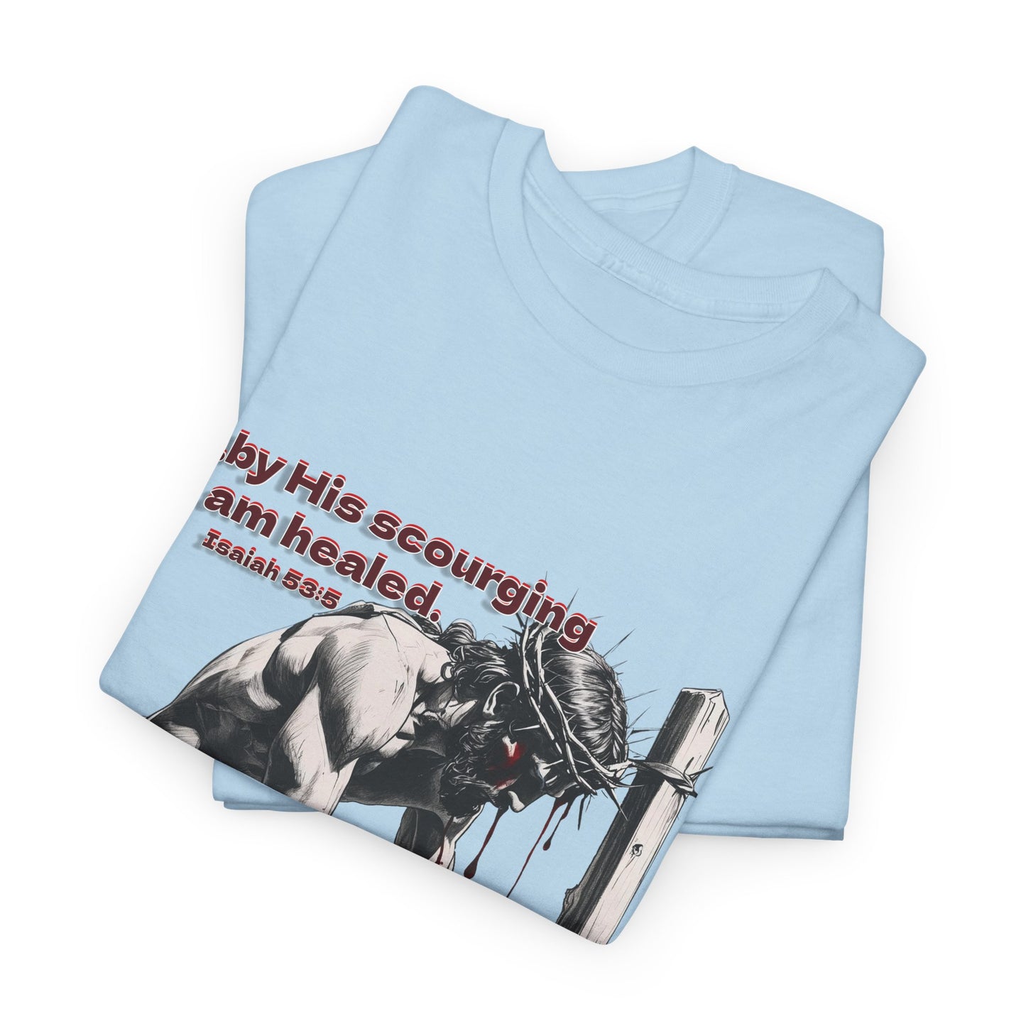 By His Strips - T-Shirt, Faith Inspired Gift, Spiritual Apparel, Church Wear