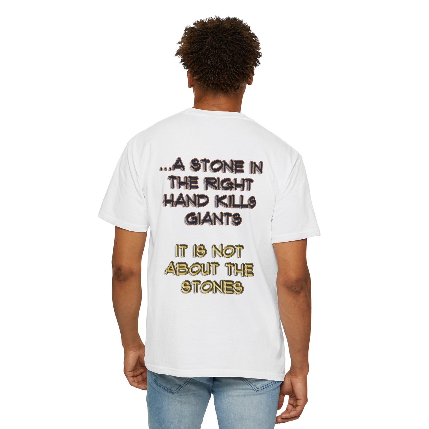 A Stone In The Right Hand Kills Giants Christian Sweatshirt - David and Goliath Faith Apparel - Biblical Wisdom Crewneck