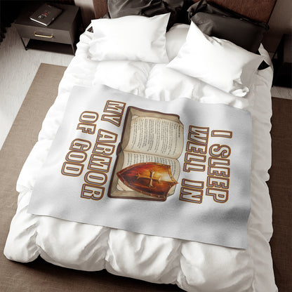 Terry Town Sweatshirt Blanket | Christian Blanket | Armor of God | Ephesians 6:10-20