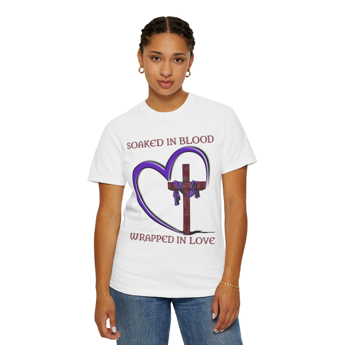 Wrapped in Love Christian T-Shirt | Faith-Inspired Comfort Colors Apparel | Spiritual Gift