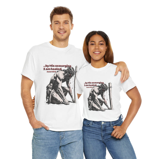 By His Strips - T-Shirt, Faith Inspired Gift, Spiritual Apparel, Church Wear