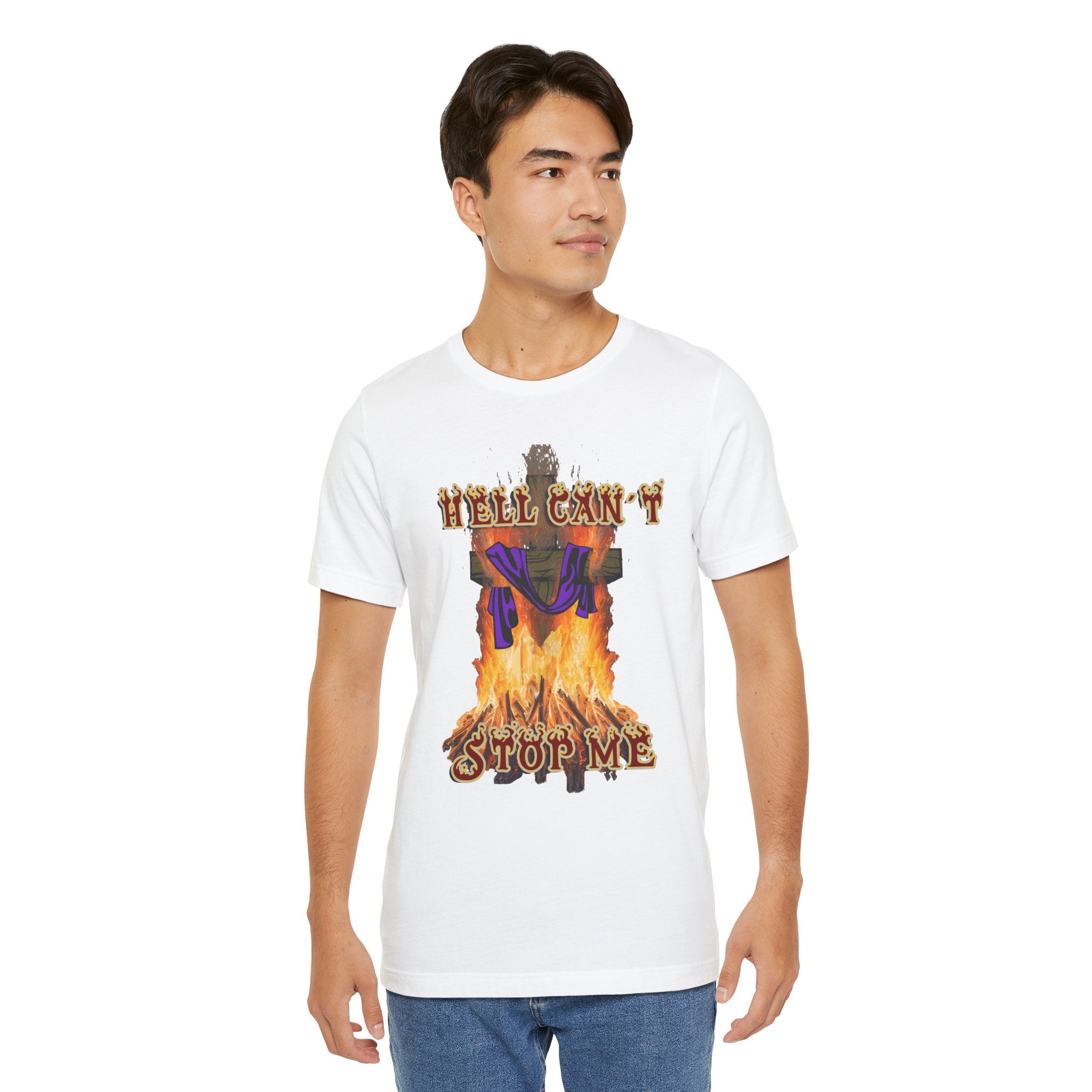 Hell Can't Stop Me –  Nehemiah 9:19 - Faith Over Fire Christian T-Shirt