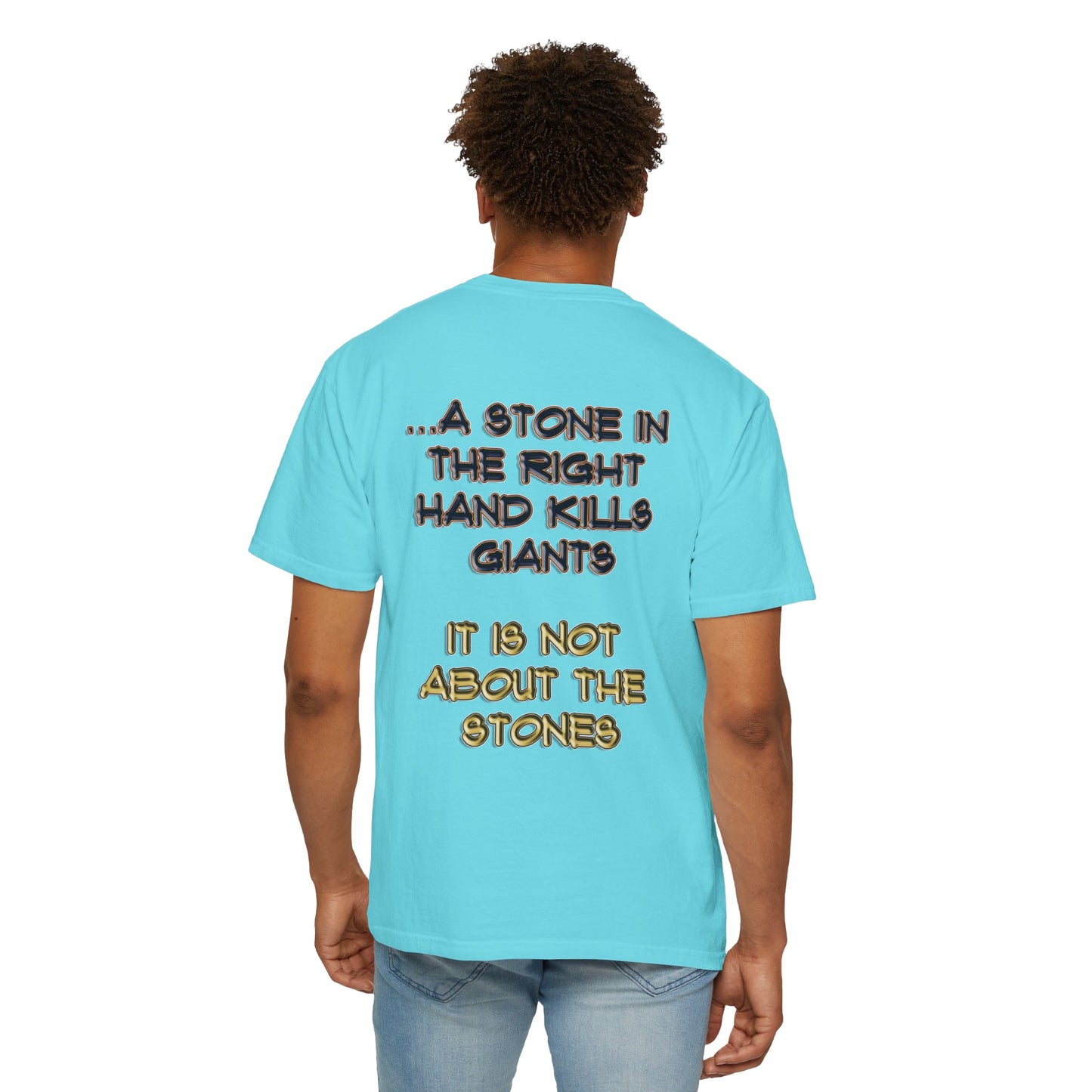 A Stone In The Right Hand Kills Giants Christian Sweatshirt - David and Goliath Faith Apparel - Biblical Wisdom Crewneck