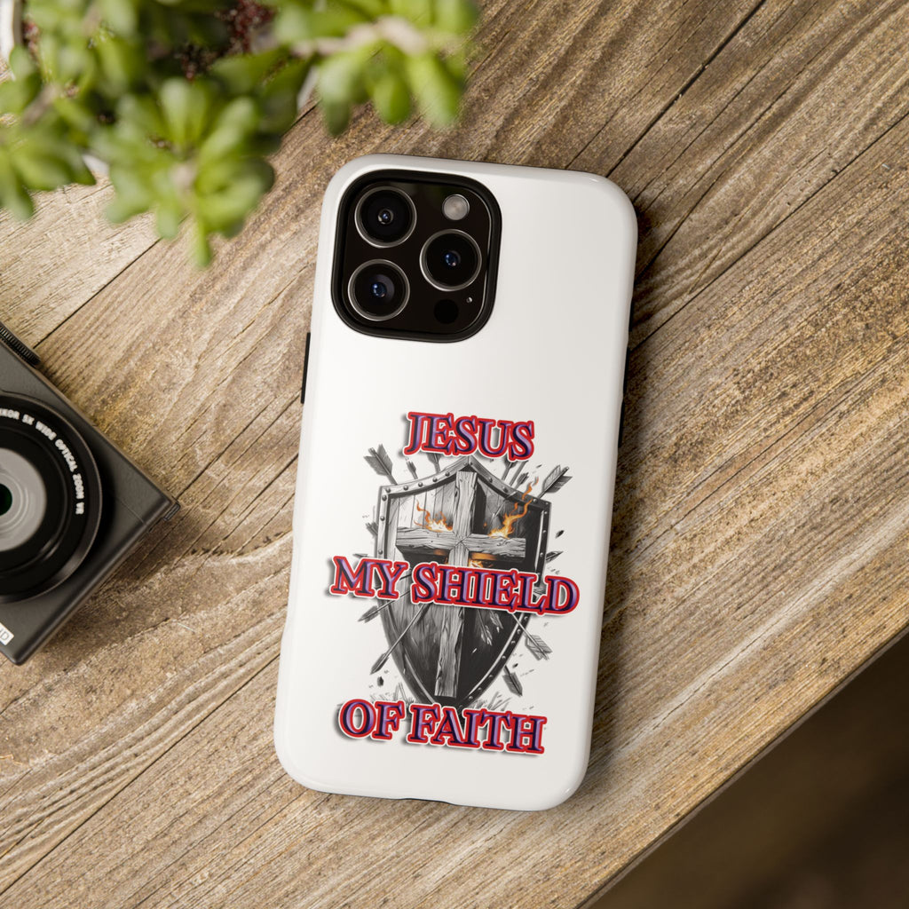 Shield | Phone Case | Jesus My Shield of Faith | Tough Cases, Christian Gift, Religious Decor, Inspirational Phone Cover, [...]