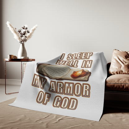 Terry Town Sweatshirt Blanket | Christian Blanket | Armor of God | Ephesians 6:10-20