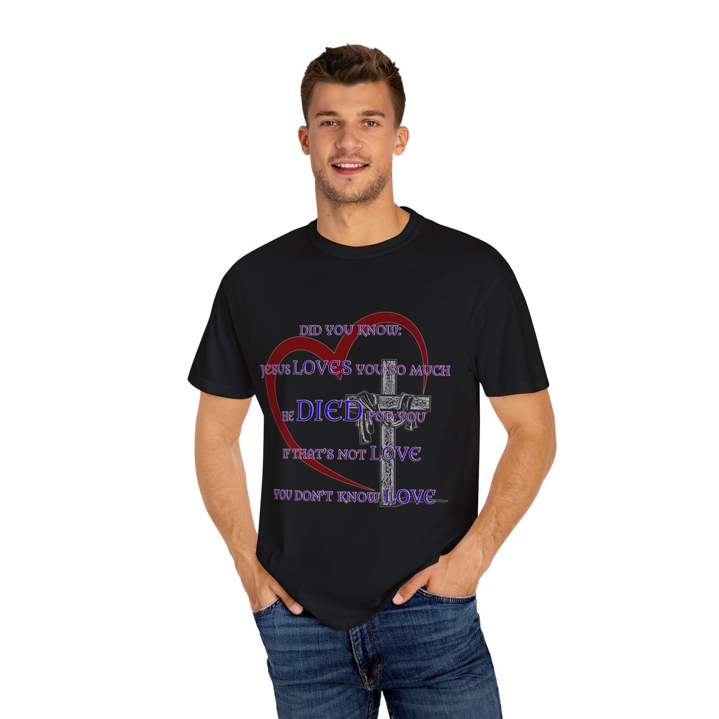 Jesus Loves You Christian T-Shirt | Faith-Inspired Comfort Colors Apparel | Spiritual Gift
