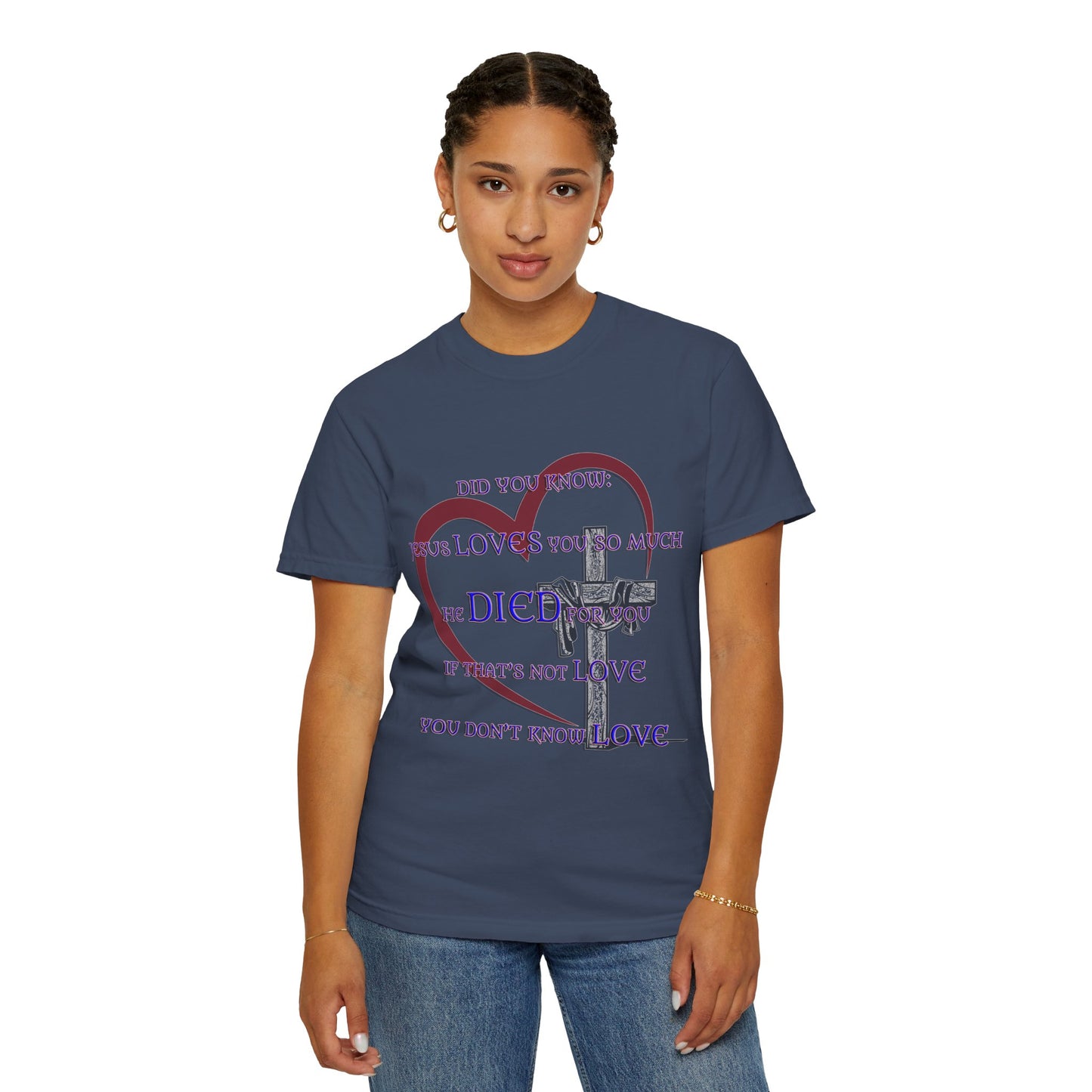 Jesus Loves You Christian T-Shirt | Faith-Inspired Comfort Colors Apparel | Spiritual Gift