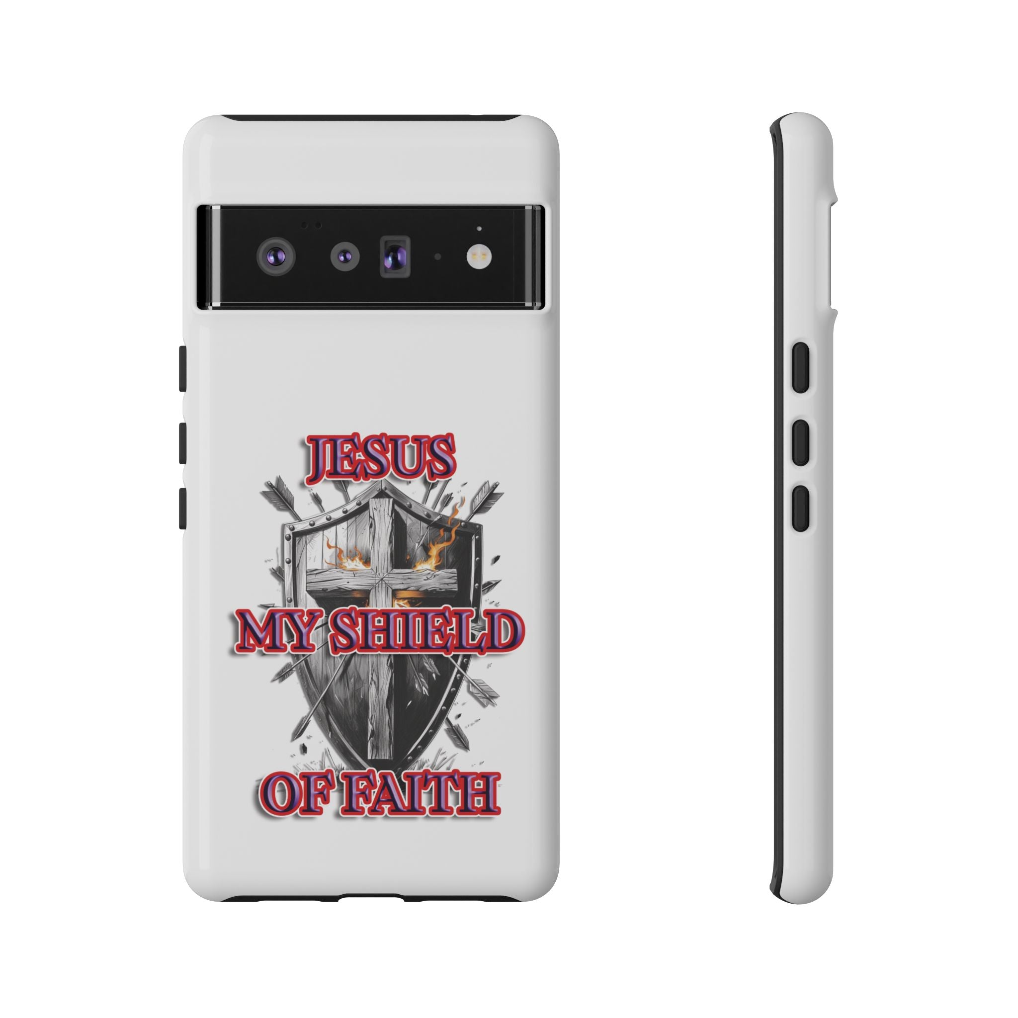 Shield | Phone Case | Jesus My Shield of Faith | Tough Cases, Christian Gift, Religious Decor, Inspirational Phone Cover, [...]