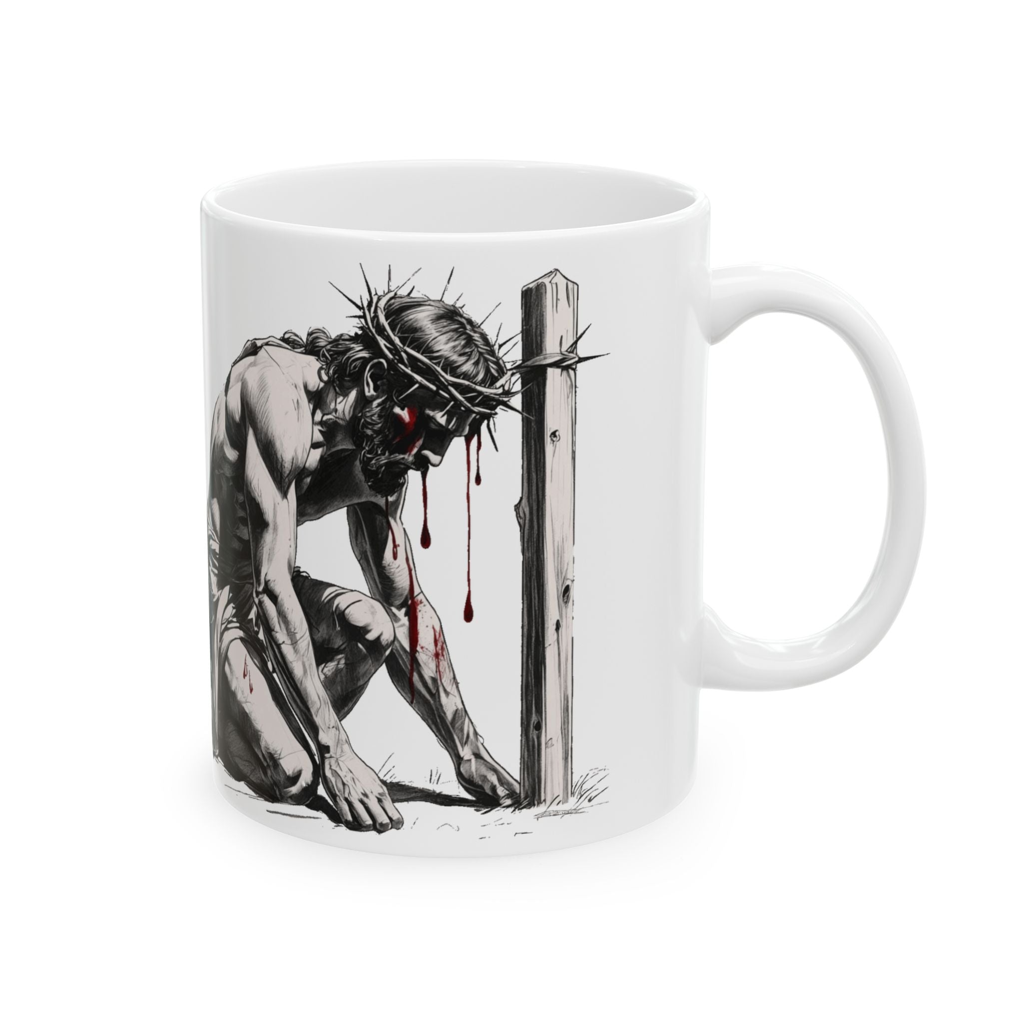 By His Stripes Mug - Isaiah 53:5 Healing and Redemption Drinkware