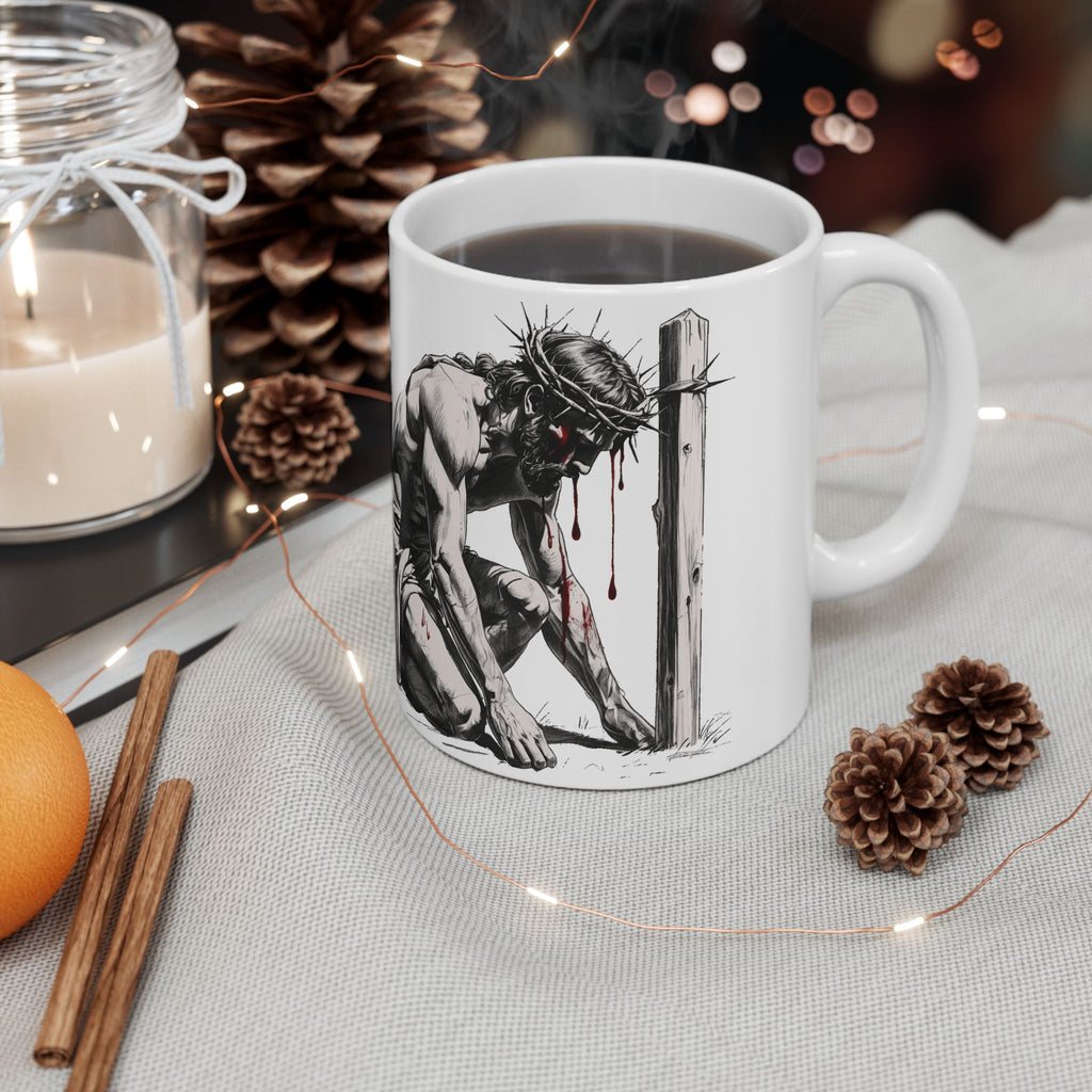 By His Stripes Mug - Isaiah 53:5 Healing and Redemption Drinkware