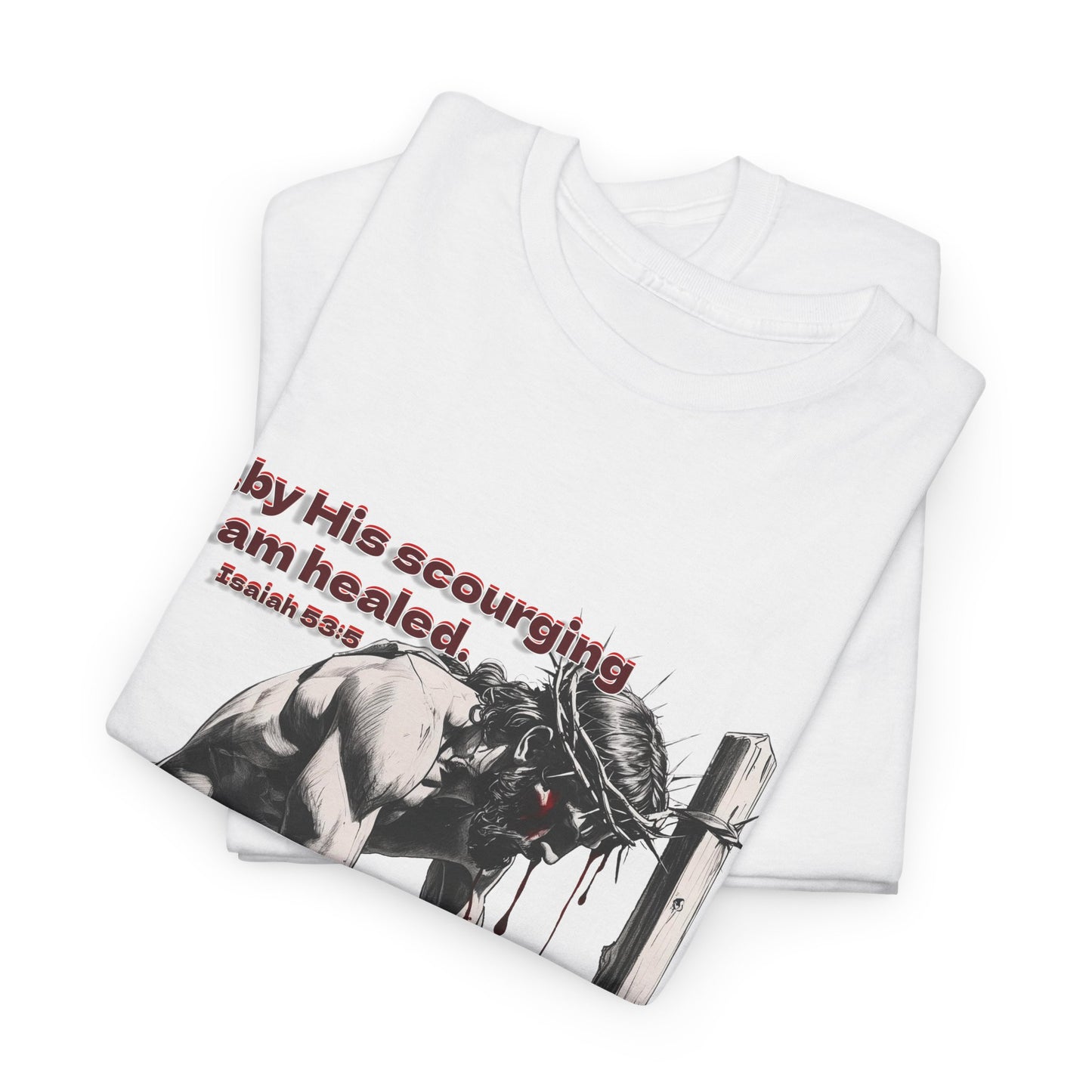 By His Strips - T-Shirt, Faith Inspired Gift, Spiritual Apparel, Church Wear