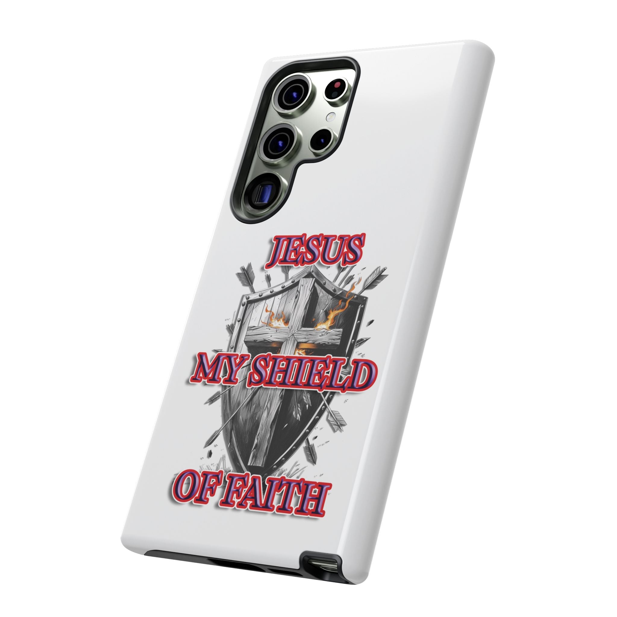 Shield | Phone Case | Jesus My Shield of Faith | Tough Cases, Christian Gift, Religious Decor, Inspirational Phone Cover, [...]