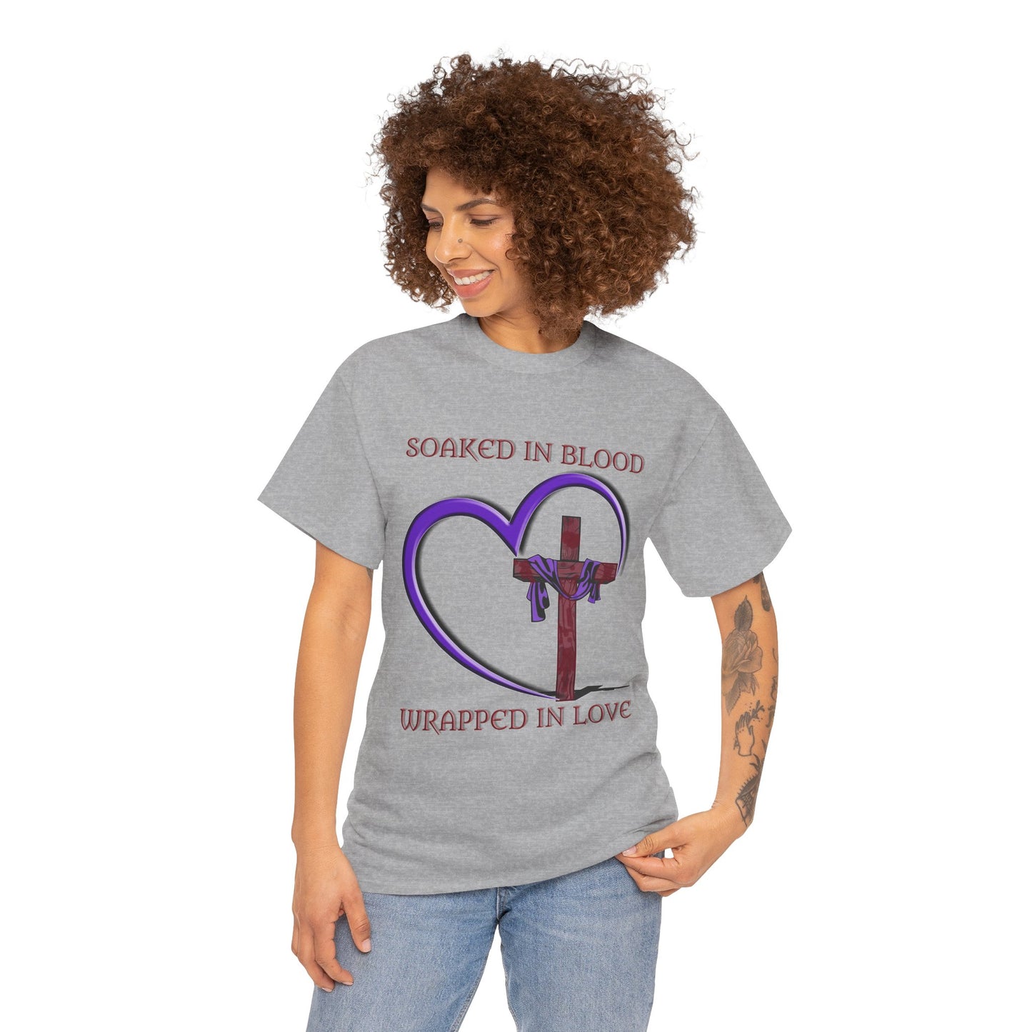 Wrapped in love - T-shirt - Religious T-Shirt, Faith Inspired Gift, Spiritual Apparel, Church Wear