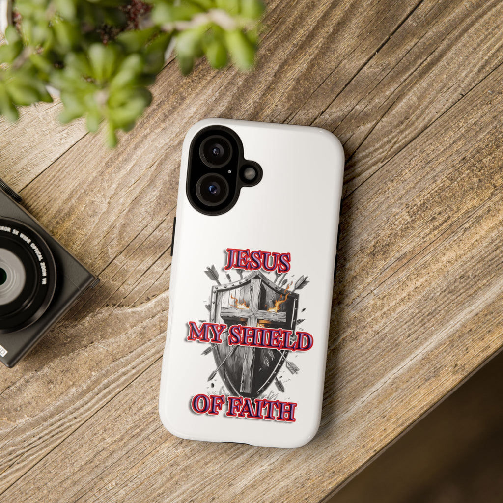 Shield | Phone Case | Jesus My Shield of Faith | Tough Cases, Christian Gift, Religious Decor, Inspirational Phone Cover, [...]