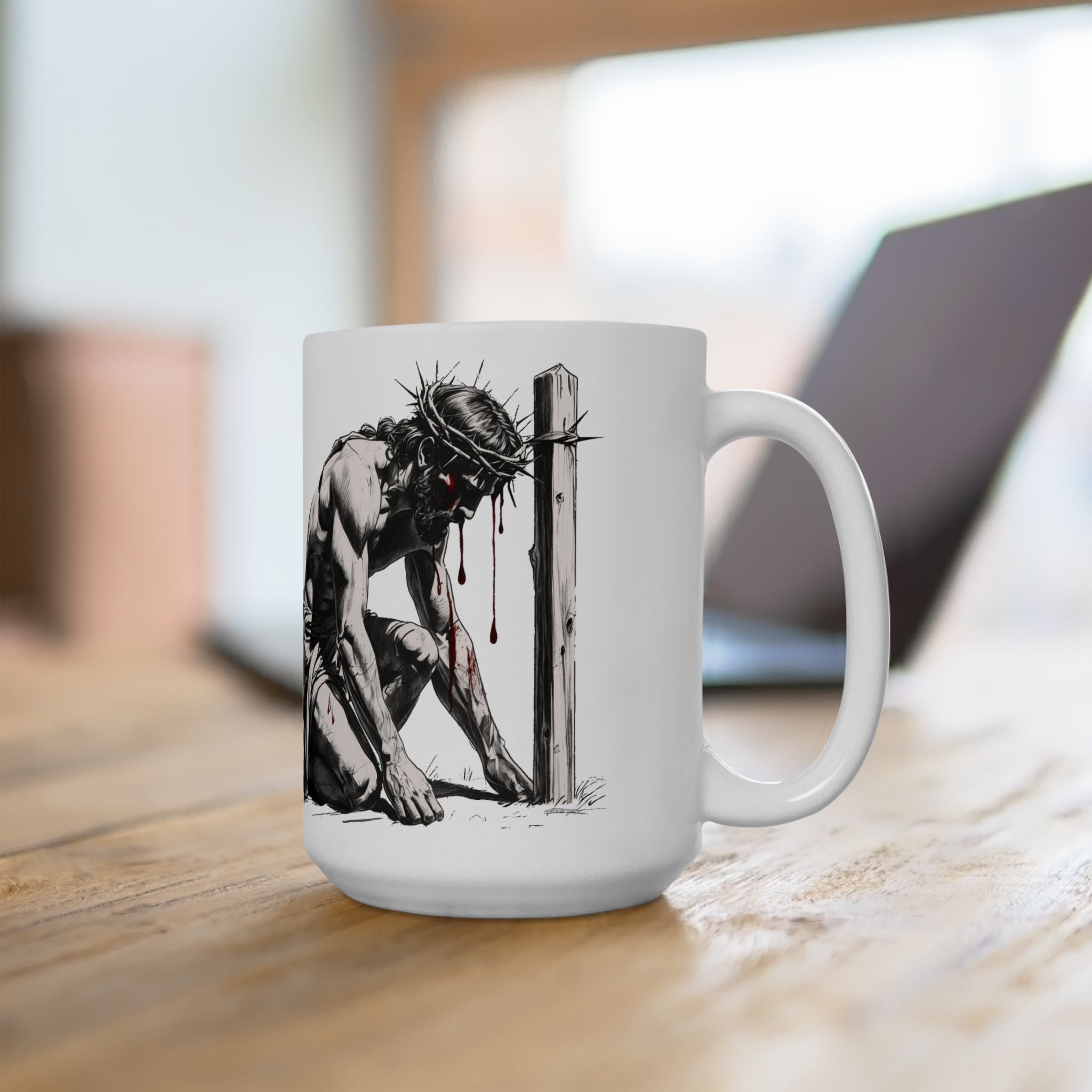 By His Stripes Mug - Isaiah 53:5 Healing and Redemption Drinkware