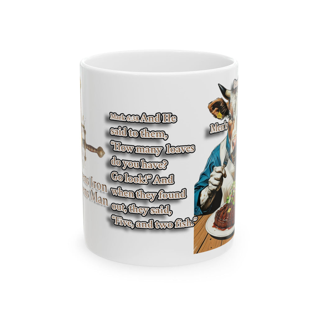 Men’s Steak Night Mug - Mark 6:35 Brotherhood and Fellowship Drinkware