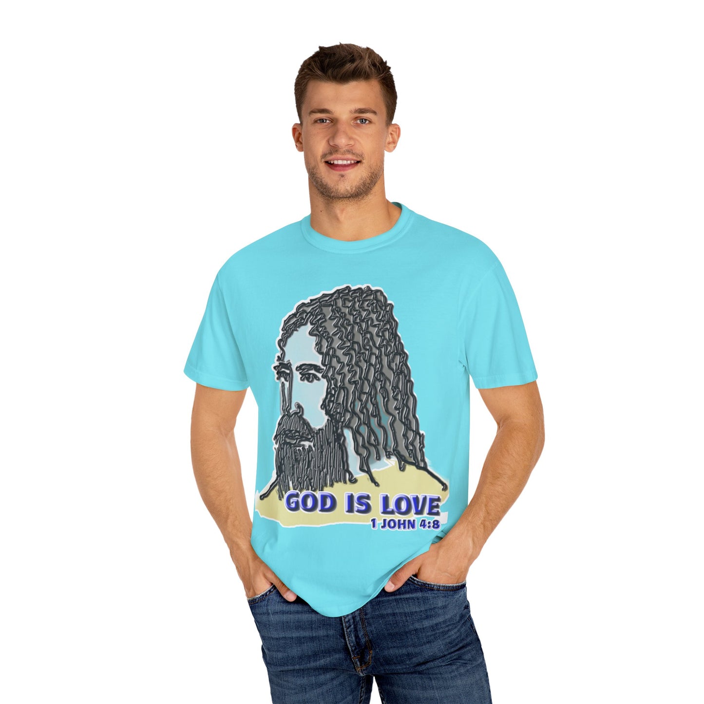 God is Love Christian T-Shirt | d'Avi Collection | Faith-Inspired Comfort Colors Apparel