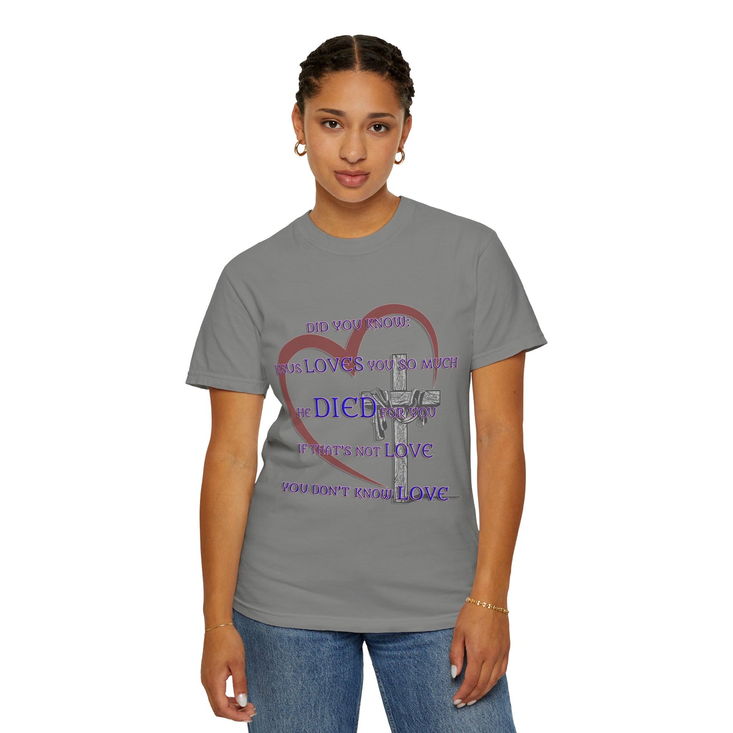 Jesus Loves You Christian T-Shirt | Faith-Inspired Comfort Colors Apparel | Spiritual Gift