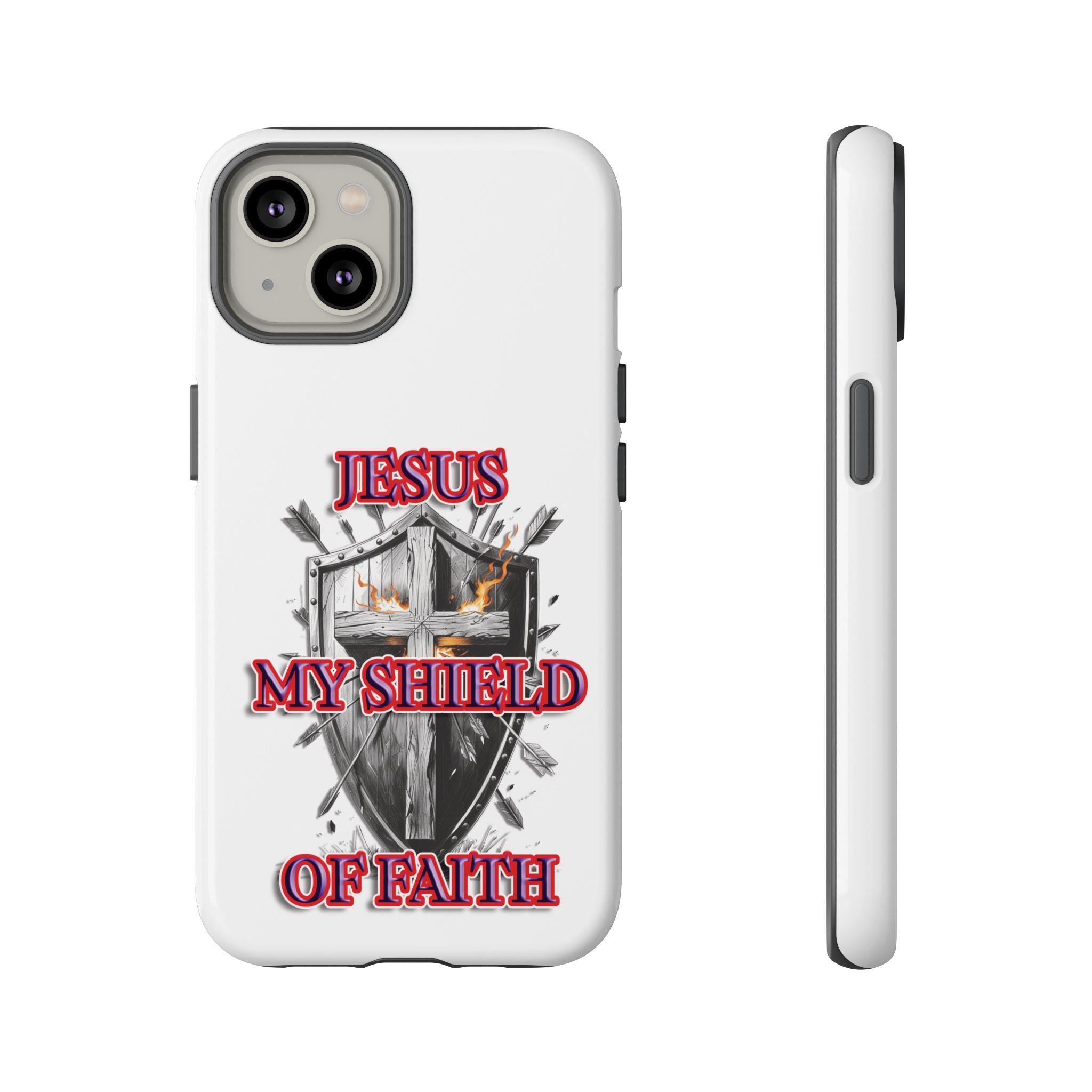 Shield | Phone Case | Jesus My Shield of Faith | Tough Cases, Christian Gift, Religious Decor, Inspirational Phone Cover, [...]