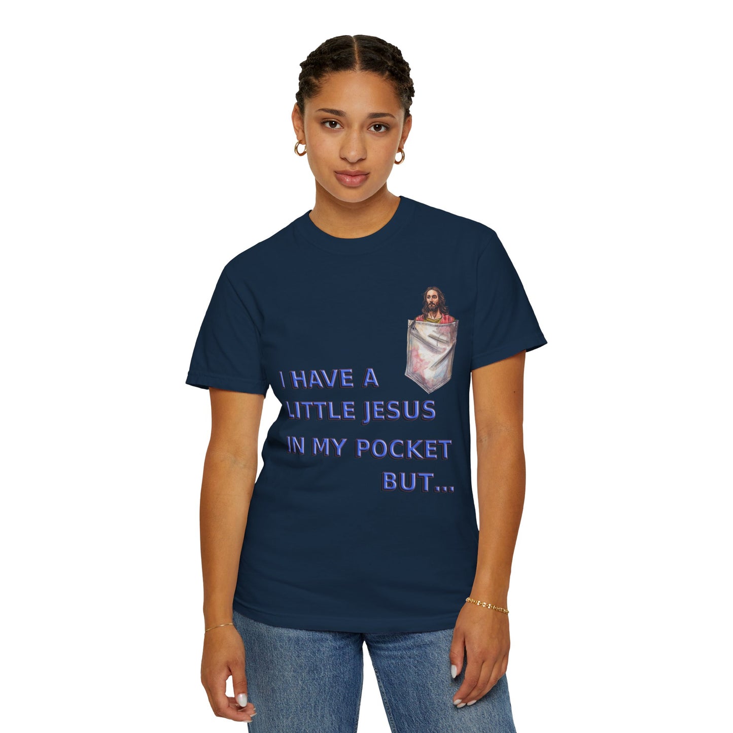 Jesus Pocket T-Shirt, Funny Religious Tee, Unisex Graphic Tee, Gift for Believers, Church Wear, Faith-Based Apparel