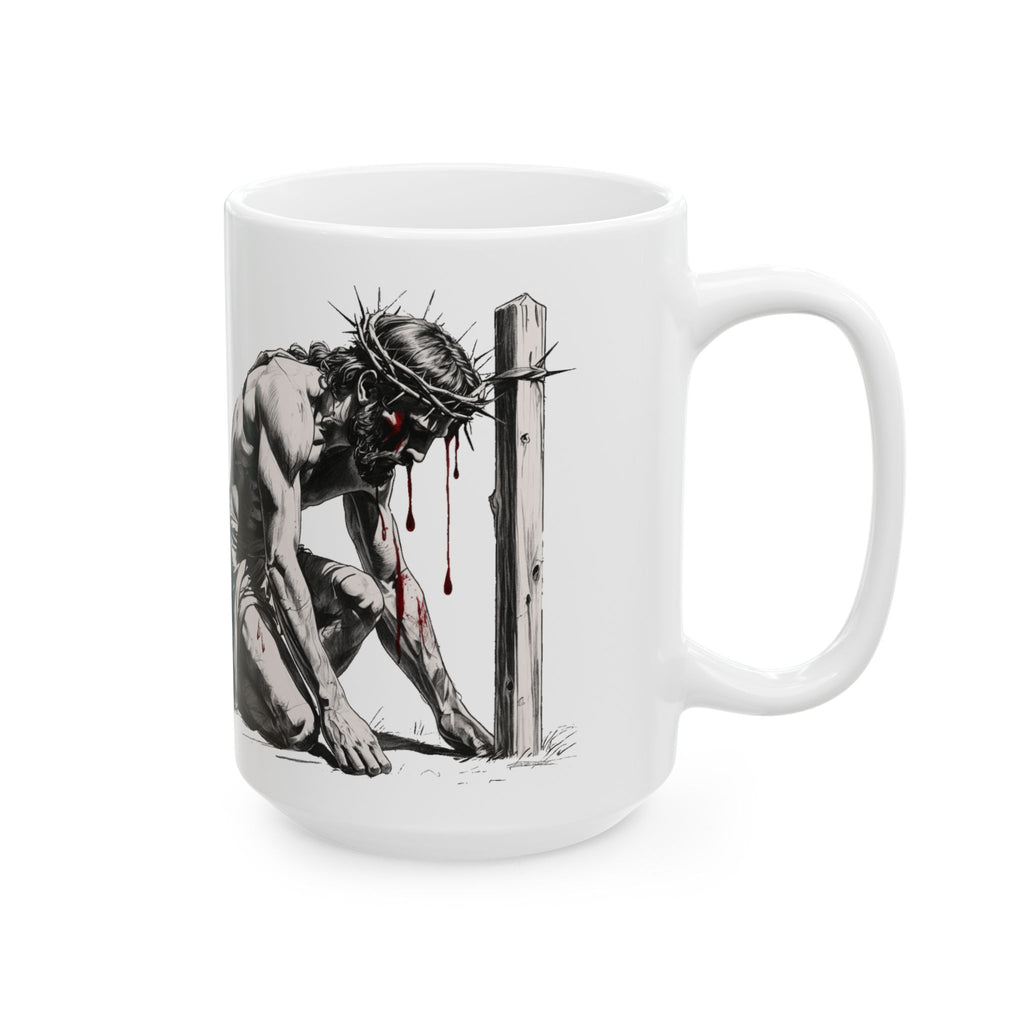 By His Stripes Mug - Isaiah 53:5 Healing and Redemption Drinkware