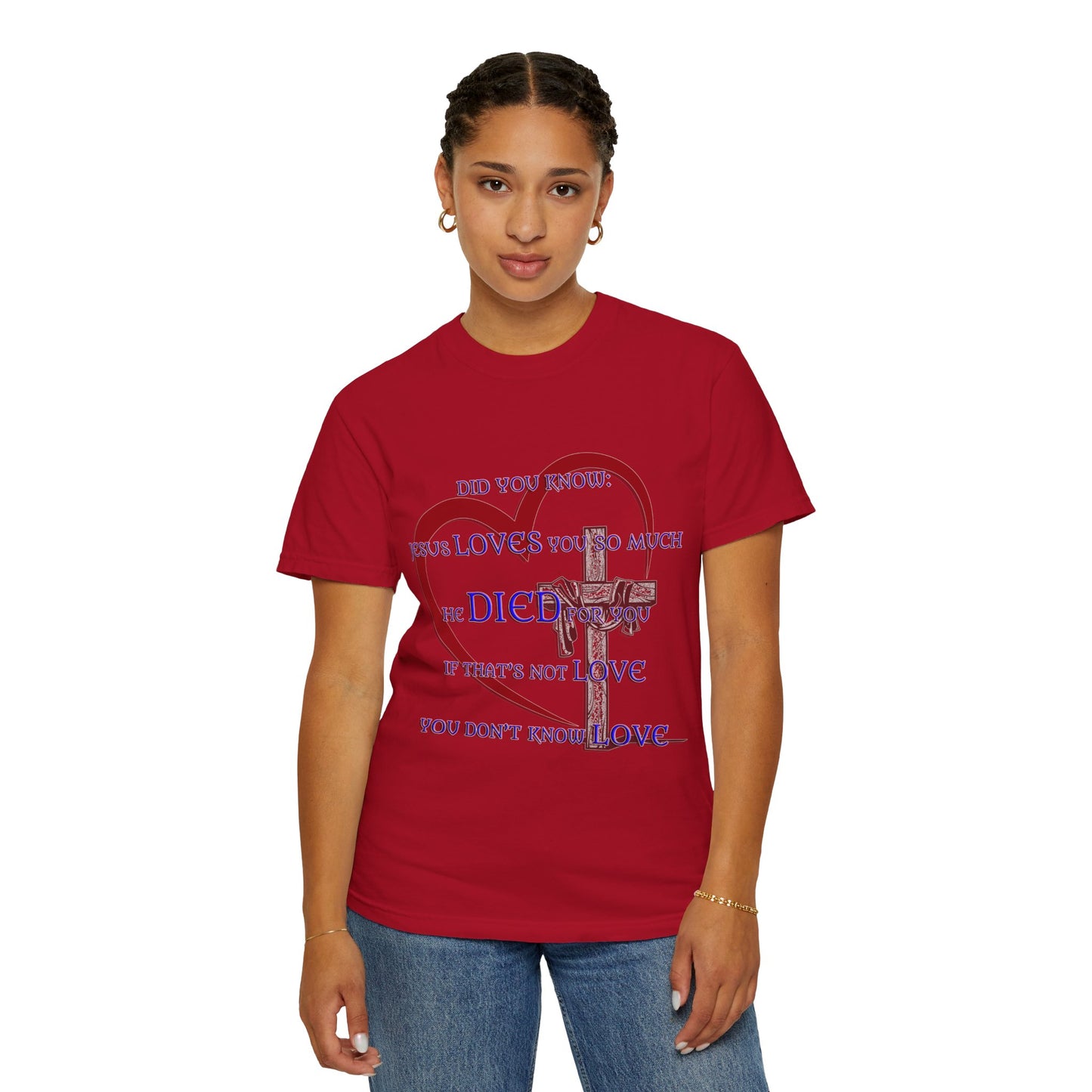 Jesus Loves You Christian T-Shirt | Faith-Inspired Comfort Colors Apparel | Spiritual Gift