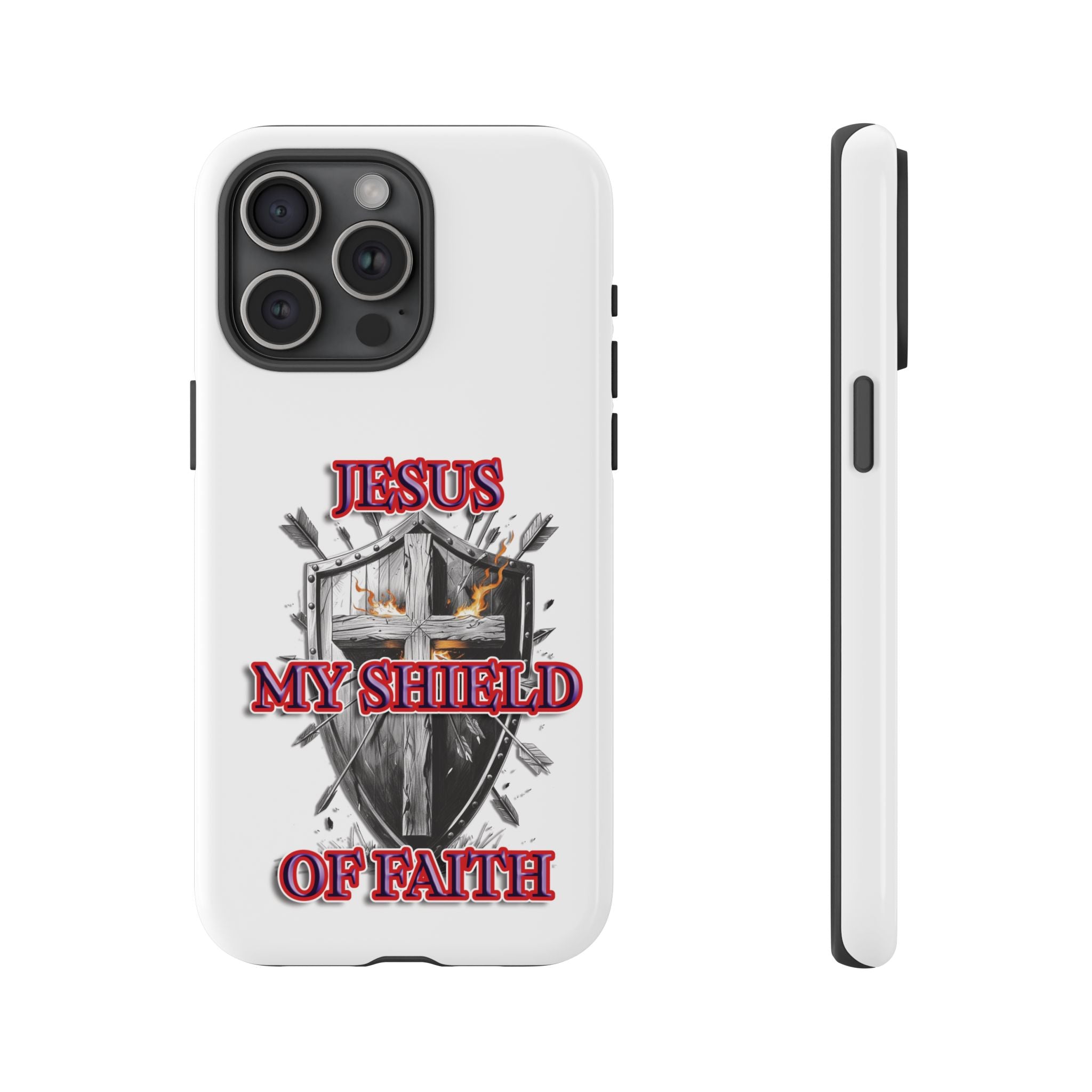Shield | Phone Case | Jesus My Shield of Faith | Tough Cases, Christian Gift, Religious Decor, Inspirational Phone Cover, [...]