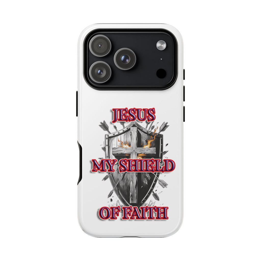 Shield | Phone Case | Jesus My Shield of Faith | Tough Cases, Christian Gift, Religious Decor, Inspirational Phone Cover, [...]