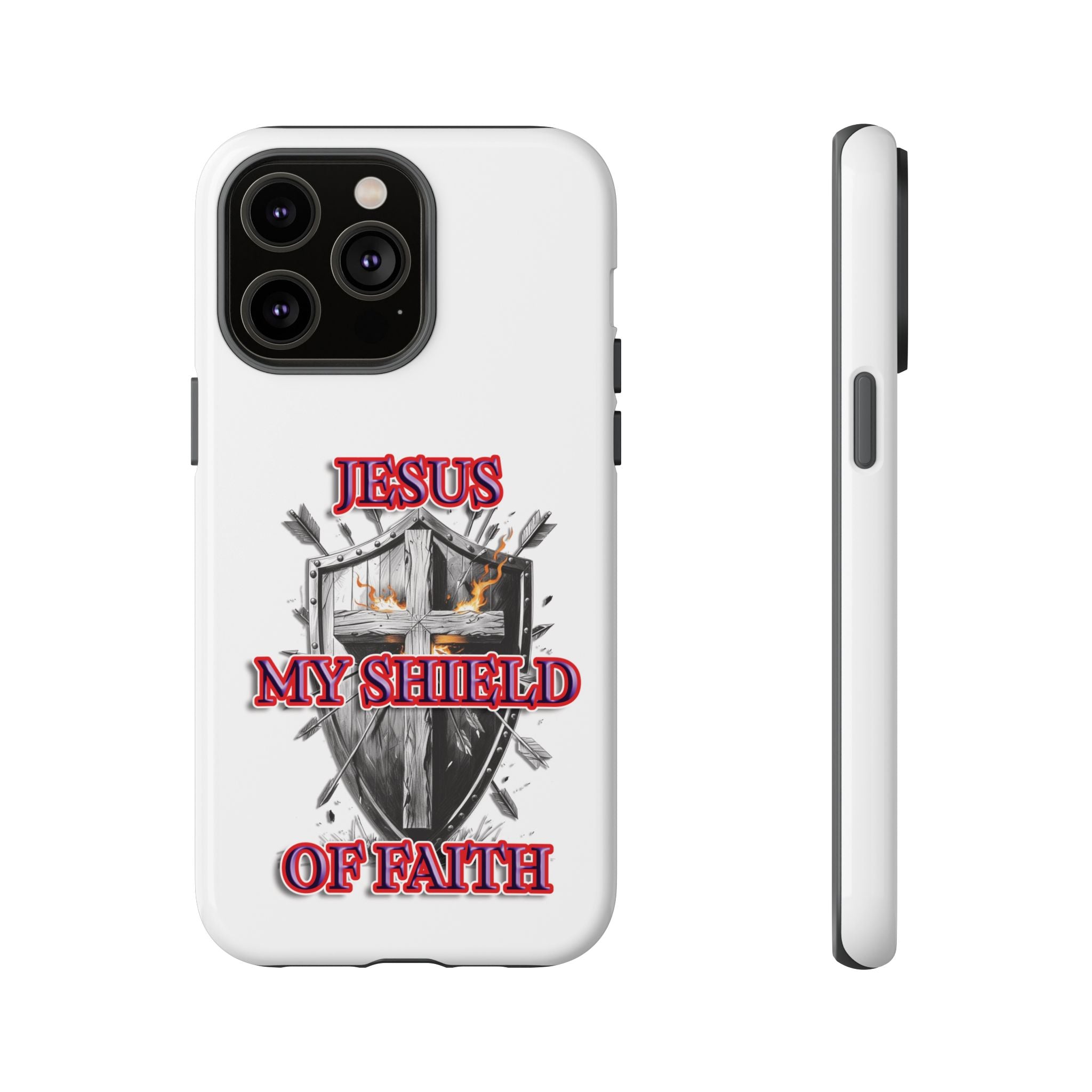 Shield | Phone Case | Jesus My Shield of Faith | Tough Cases, Christian Gift, Religious Decor, Inspirational Phone Cover, [...]