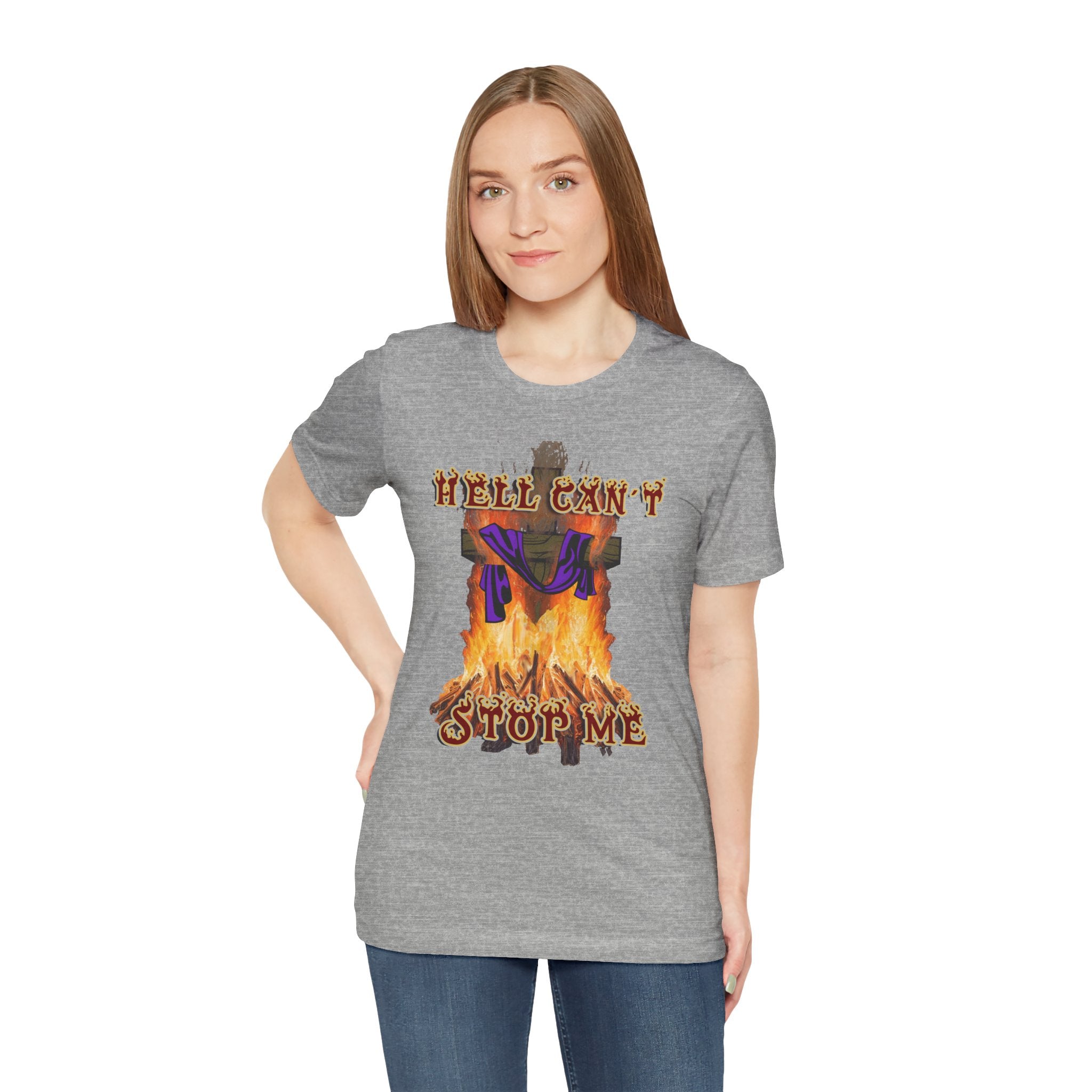 Hell Can't Stop Me –  Nehemiah 9:19 - Faith Over Fire Christian T-Shirt
