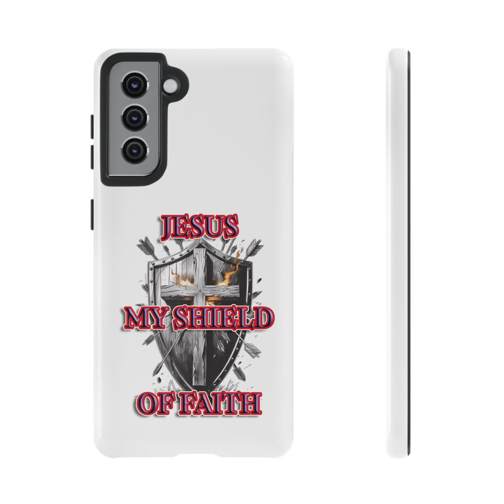 Shield | Phone Case | Jesus My Shield of Faith | Tough Cases, Christian Gift, Religious Decor, Inspirational Phone Cover, [...]