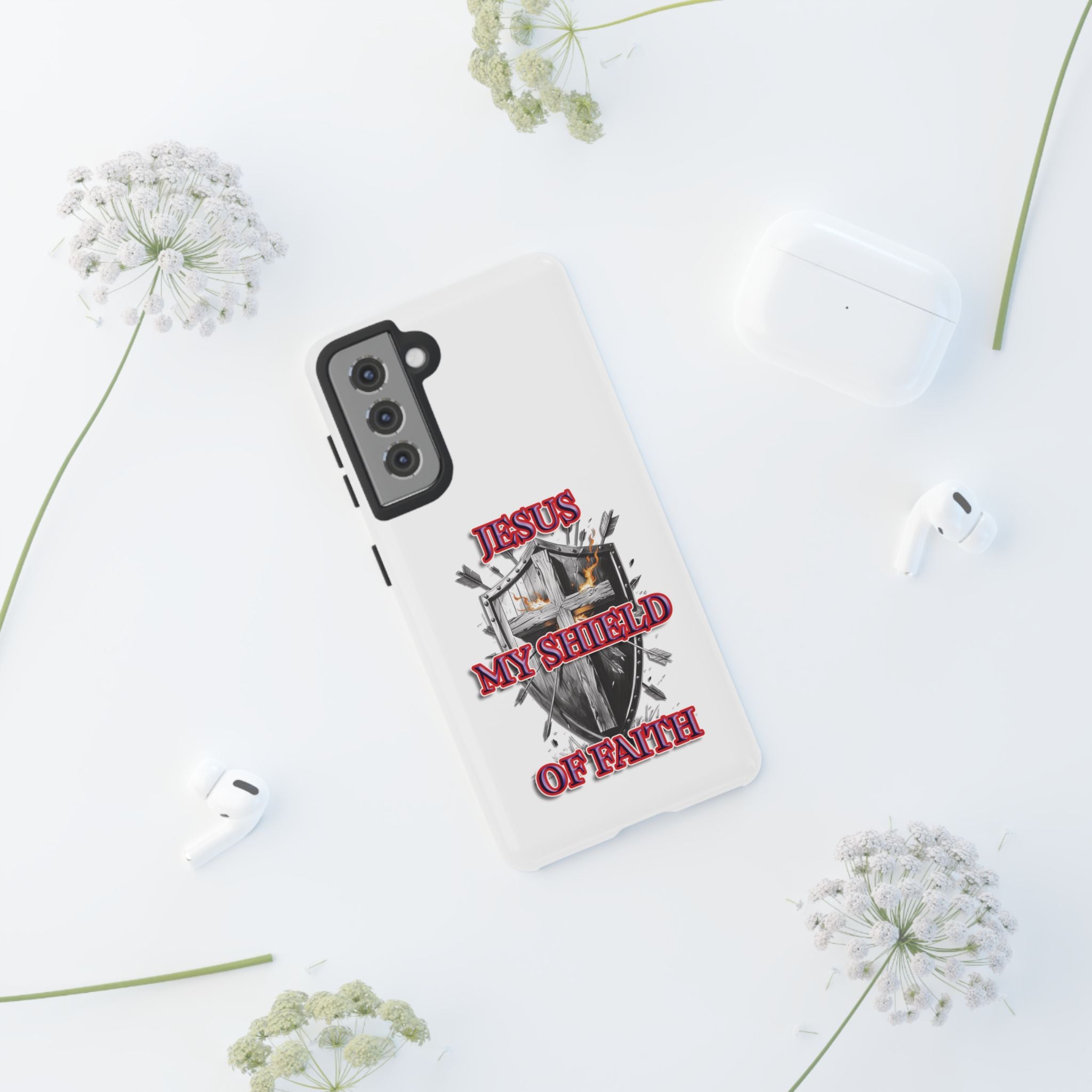 Shield | Phone Case | Jesus My Shield of Faith | Tough Cases, Christian Gift, Religious Decor, Inspirational Phone Cover, [...]