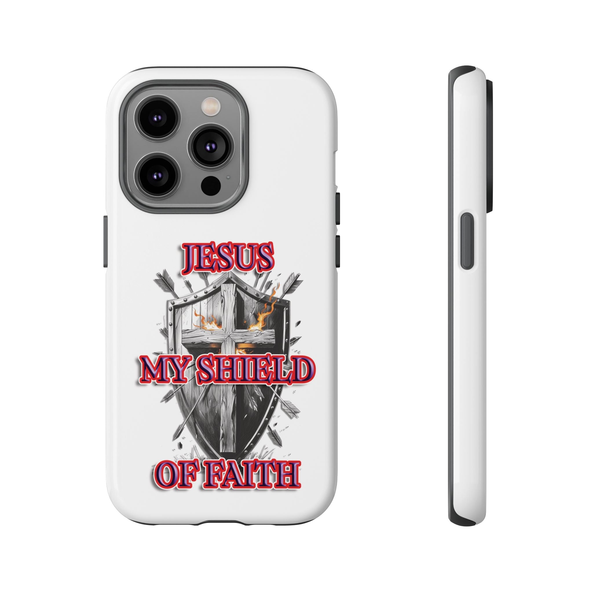 Shield | Phone Case | Jesus My Shield of Faith | Tough Cases, Christian Gift, Religious Decor, Inspirational Phone Cover, [...]