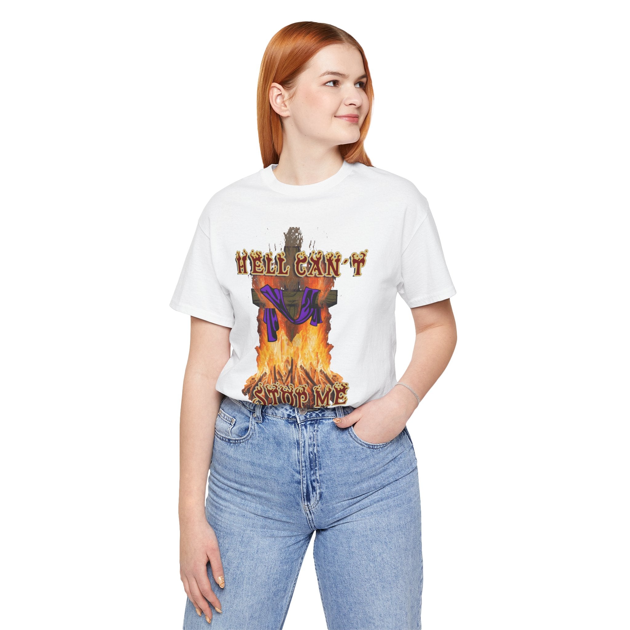 Hell Can't Stop Me –  Nehemiah 9:19 - Faith Over Fire Christian T-Shirt