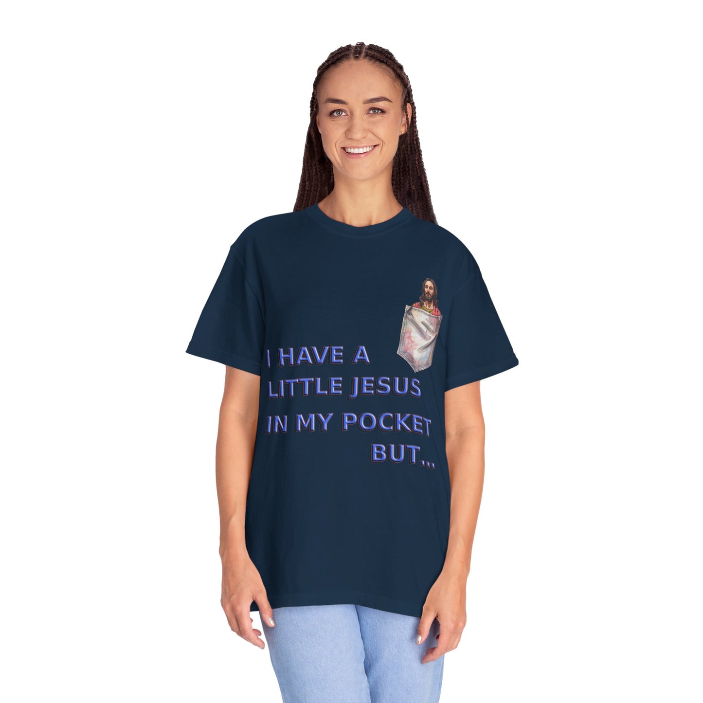 Jesus Pocket T-Shirt, Funny Religious Tee, Unisex Graphic Tee, Gift for Believers, Church Wear, Faith-Based Apparel