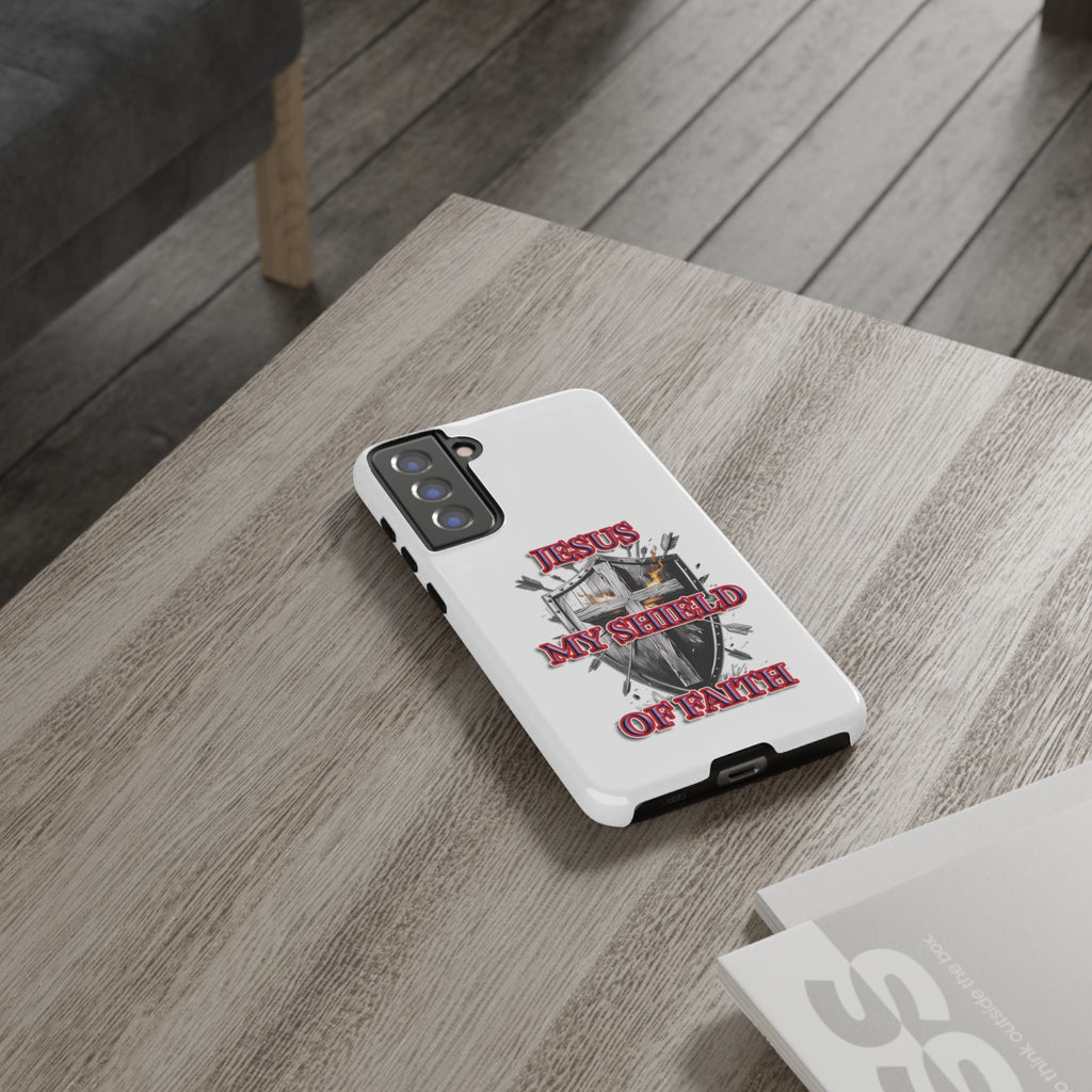 Shield | Phone Case | Jesus My Shield of Faith | Tough Cases, Christian Gift, Religious Decor, Inspirational Phone Cover, [...]