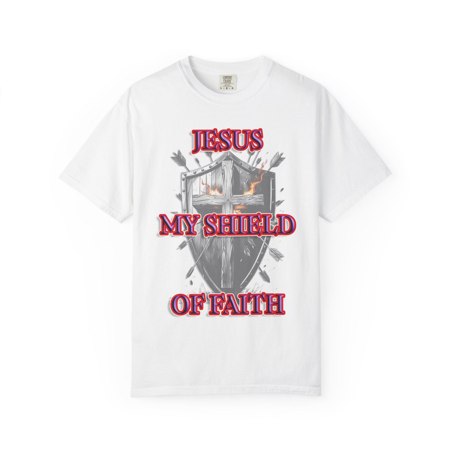 Shield of Faith Christian T-Shirt | Spiritual Armor Apparel | Comfort Colors Premium Tee
