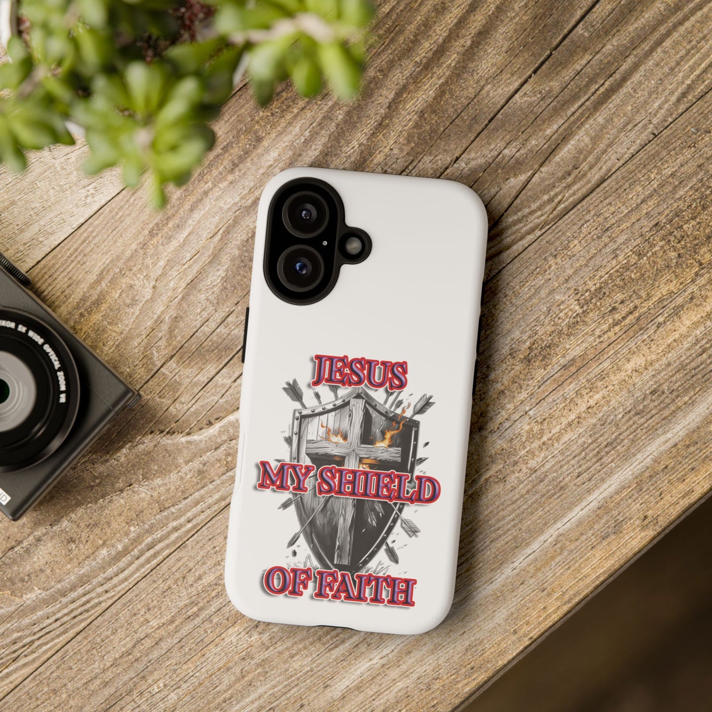 Faith-Inspired Phone Case | Jesus My Shield of Faith | Tough Cases, Christian Gift, Religious Decor, Inspirational Phone Cover, [...]