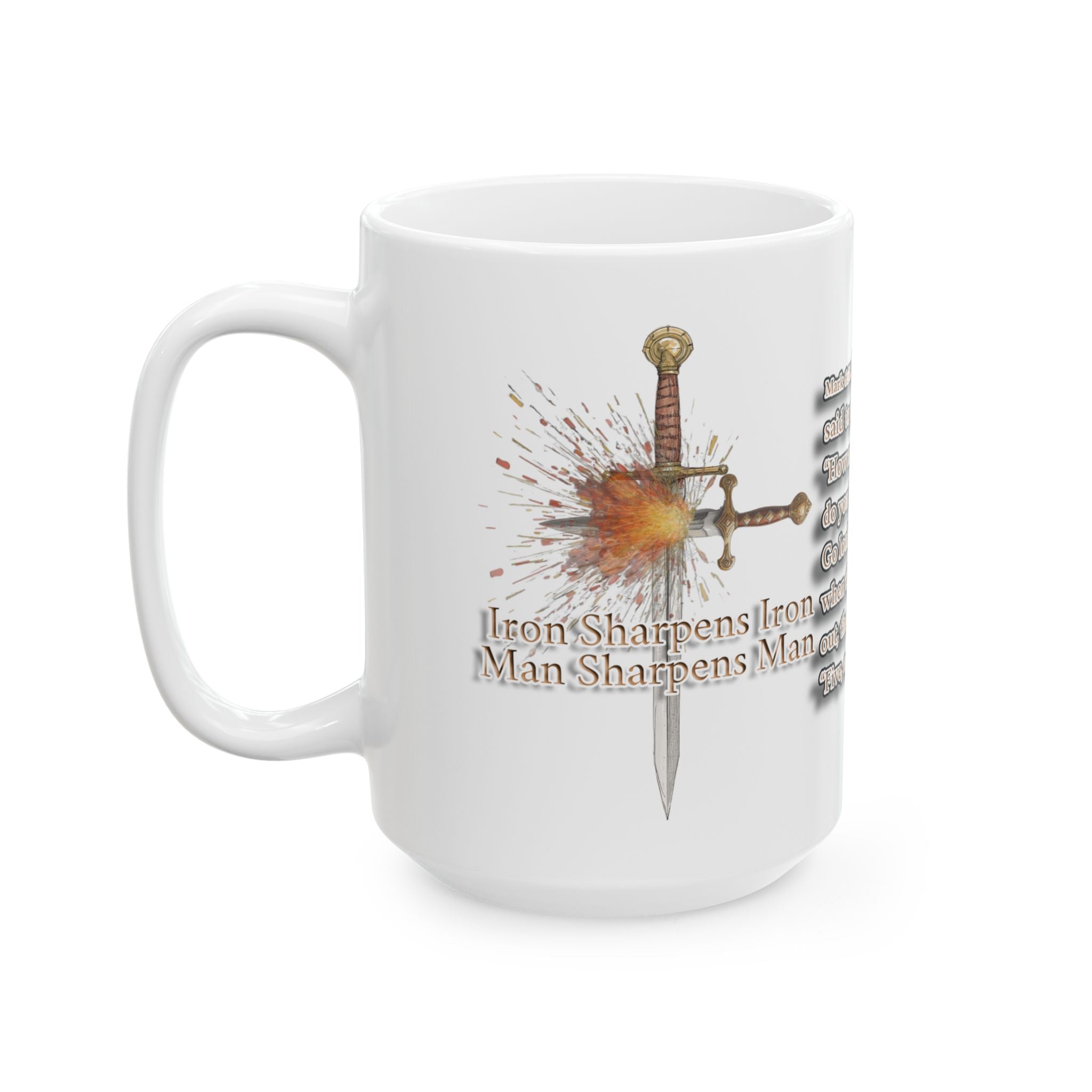 Men’s Steak Night Mug - Mark 6:35 Brotherhood and Fellowship Drinkware