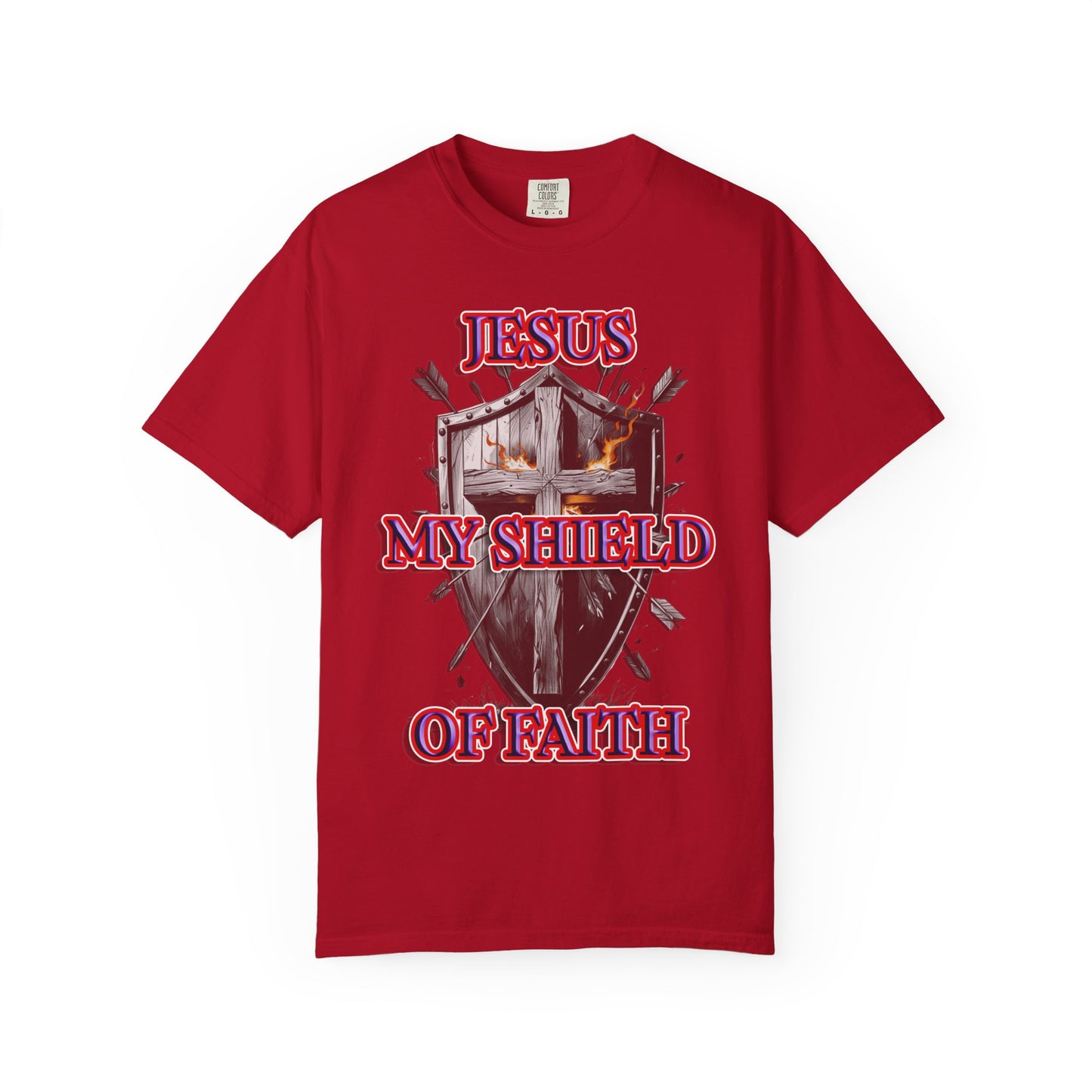 Shield of Faith Christian T-Shirt | Spiritual Armor Apparel | Comfort Colors Premium Tee