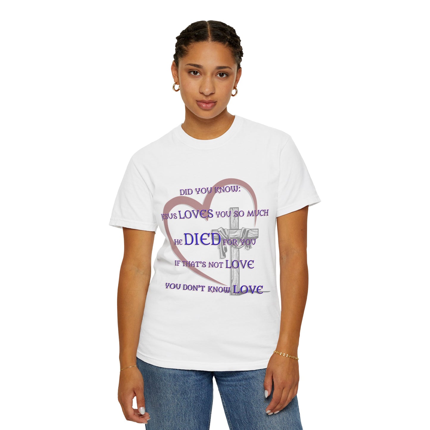 Jesus Loves You Christian T-Shirt | Faith-Inspired Comfort Colors Apparel | Spiritual Gift