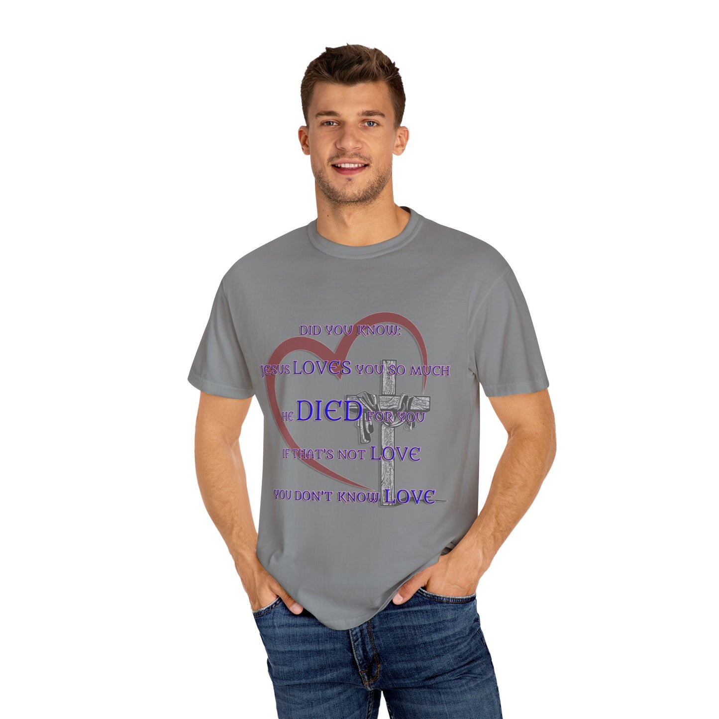 Jesus Loves You Christian T-Shirt | Faith-Inspired Comfort Colors Apparel | Spiritual Gift
