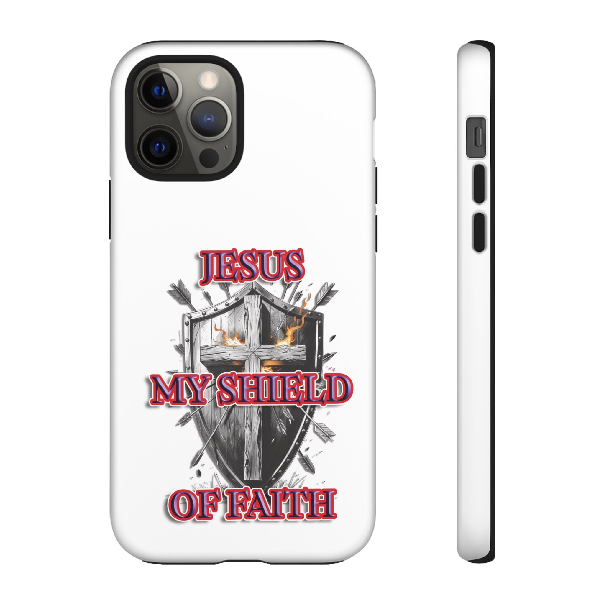 Shield | Phone Case | Jesus My Shield of Faith | Tough Cases, Christian Gift, Religious Decor, Inspirational Phone Cover, [...]