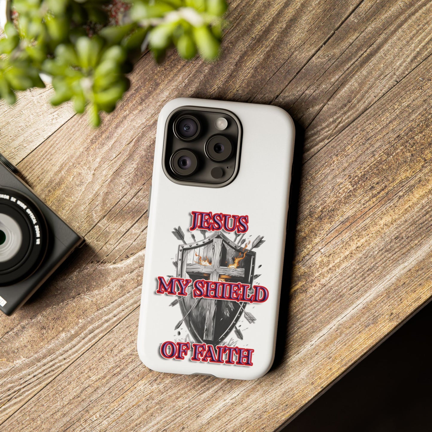 Faith-Inspired Phone Case | Jesus My Shield of Faith | Tough Cases, Christian Gift, Religious Decor, Inspirational Phone Cover, [...]